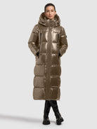 khujo-coat-rubina-shiny-kane-brown-wasserabweisender-glanz-steppmantel image 2