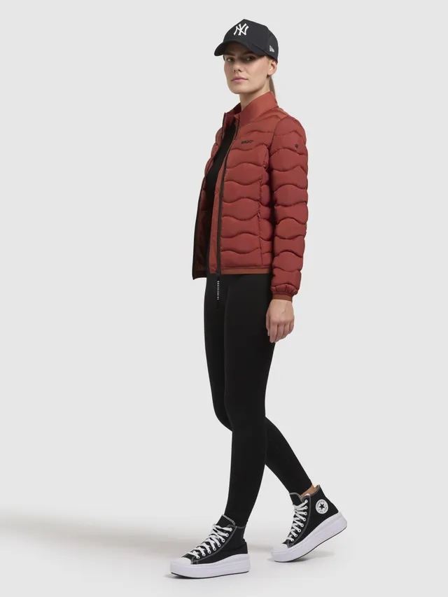 khujo-jacke-merl-rotbraun-damen-steppjacke-h-ftlang-slim-fit image 1