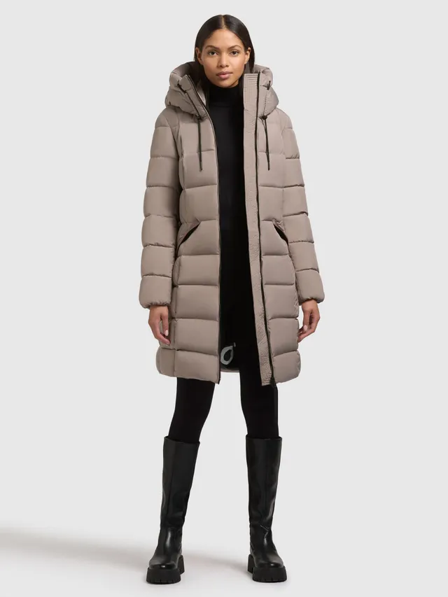 khujo-mantel-arlene-greige-gesteppter-wintermantel-slim-fit-f-r-damen image 1