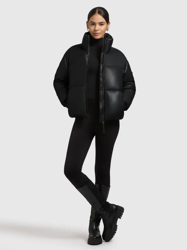 khujo-jacke-khalia-black-stepp-winterjacke-in-lederoptik image 1