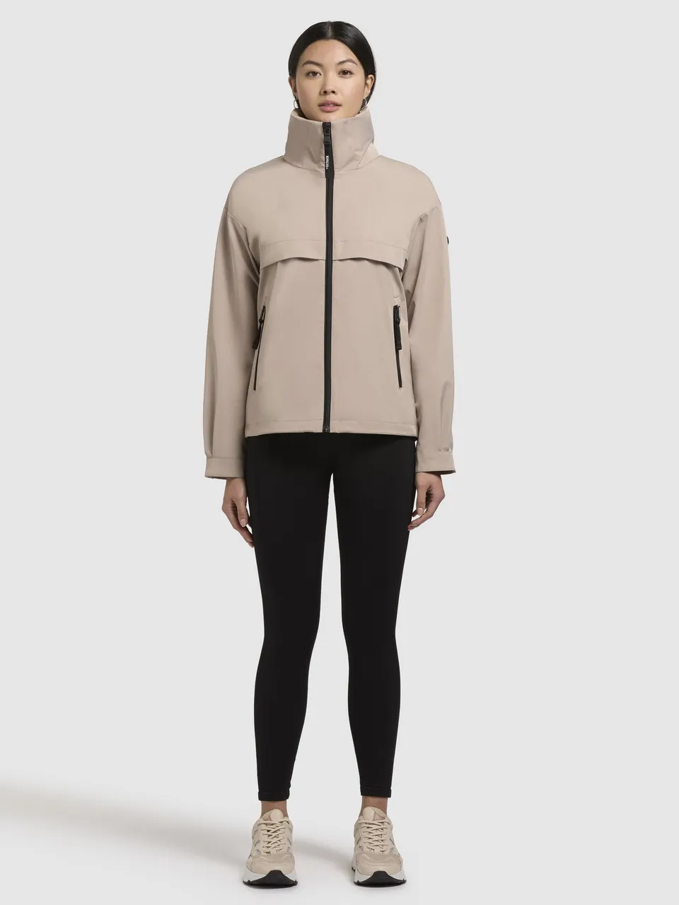 khujo-jacke-raibe-beige-leichte-sommerjacke-damen-mit-kapuze image 1