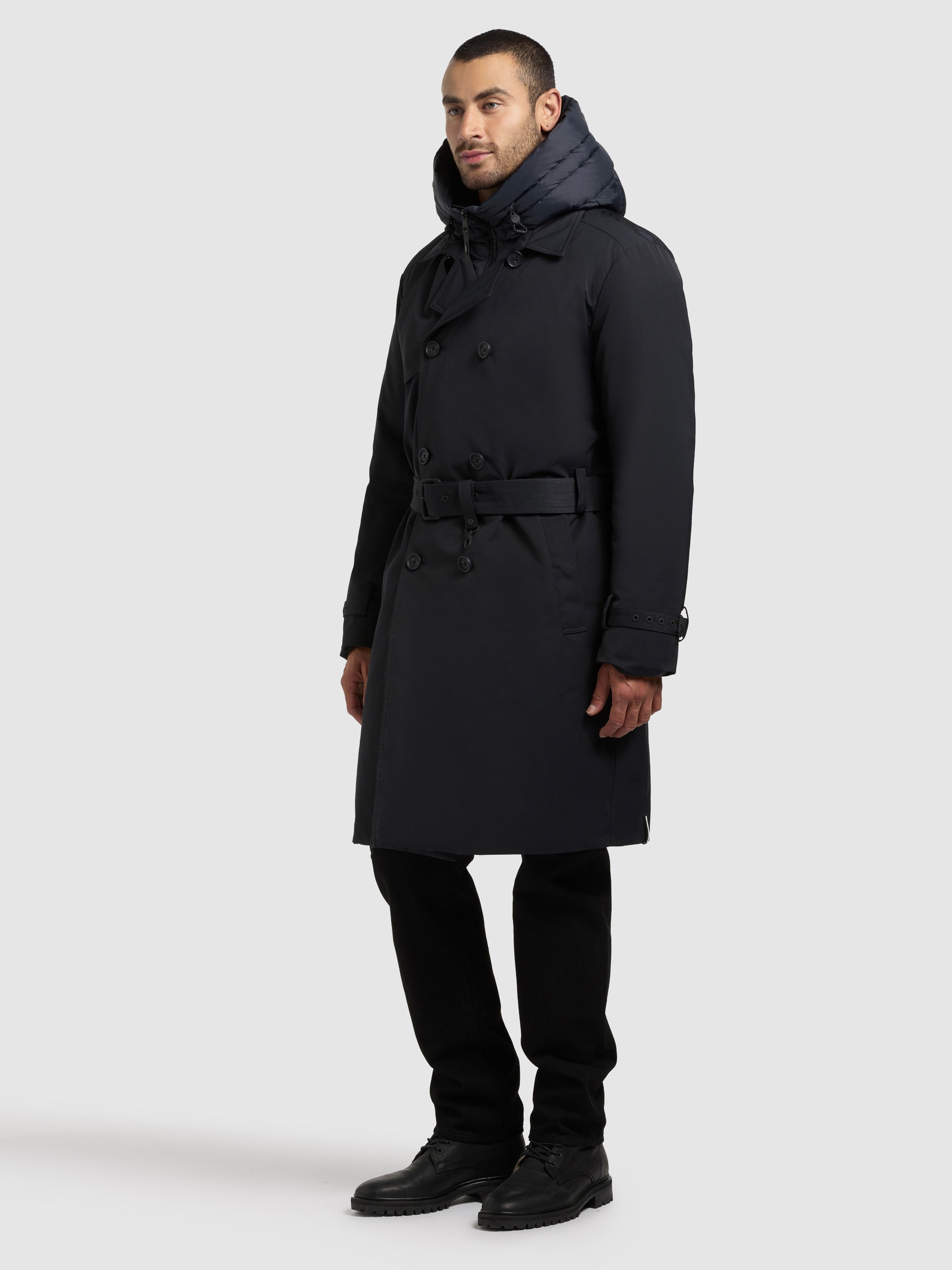 khujo-mantel-tarm-port-blue-trenchcoat-wattiert-mit-stepp-einsatz image 2