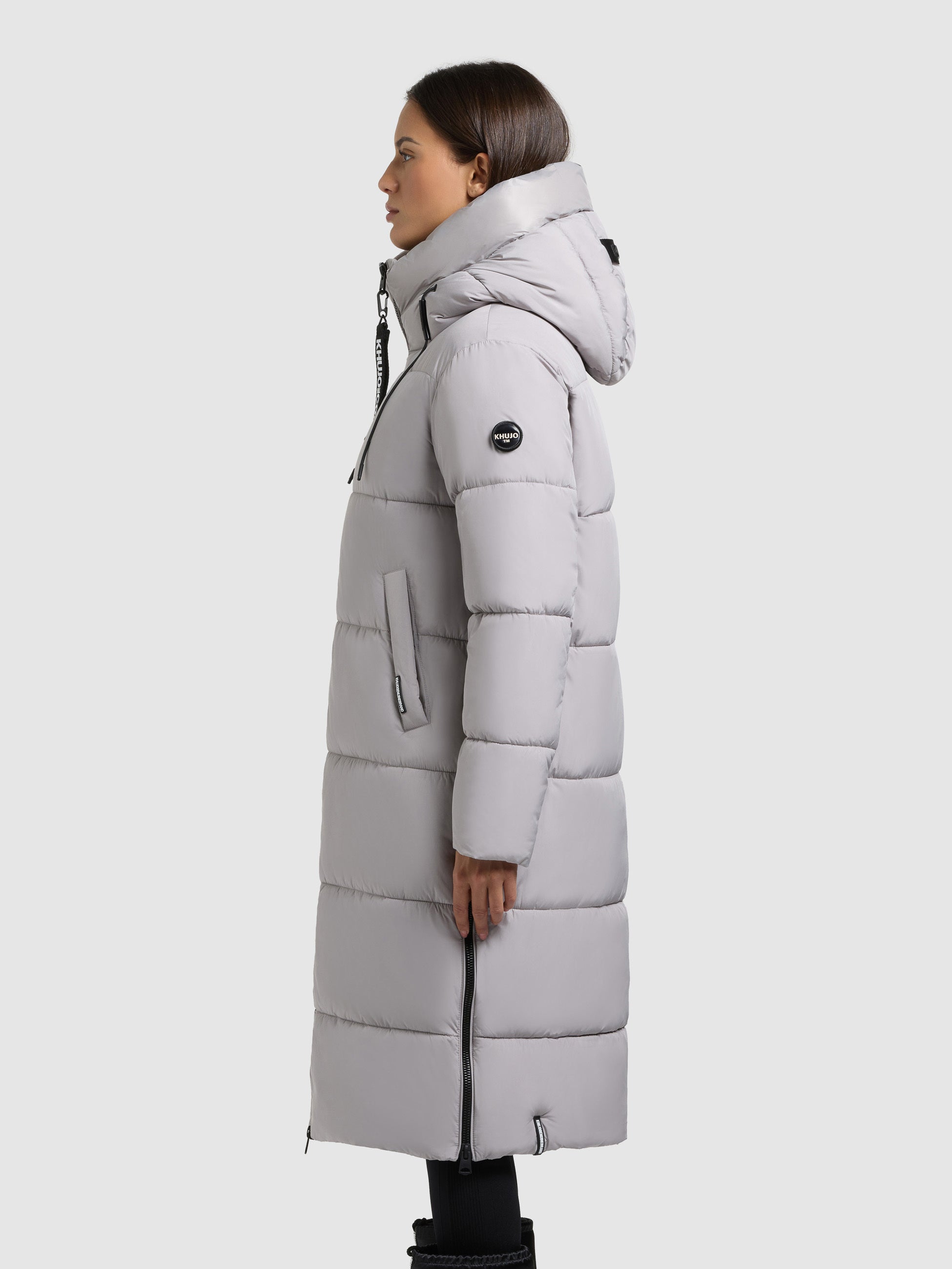 khujo-mantel-nalu-blizzard-grey-knielanger-damen-steppmantel-clean image 5