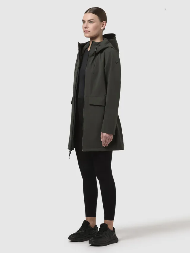 khujo-jacke-yoni-dunkelgr-n-damen-regenjacke-wasserabweisend image 1