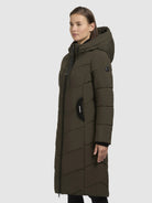 khujo-mantel-aribay5-khaki-langer-steppmantel-mit-strick-damen image 5