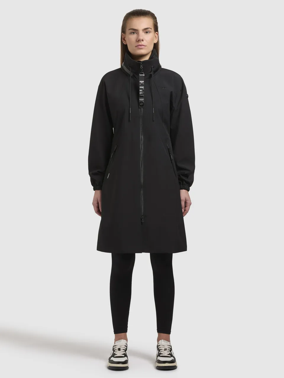 khujo-erthe-coat-black-leichter-damen-sommerparka-schwarz-regular-fit image 1