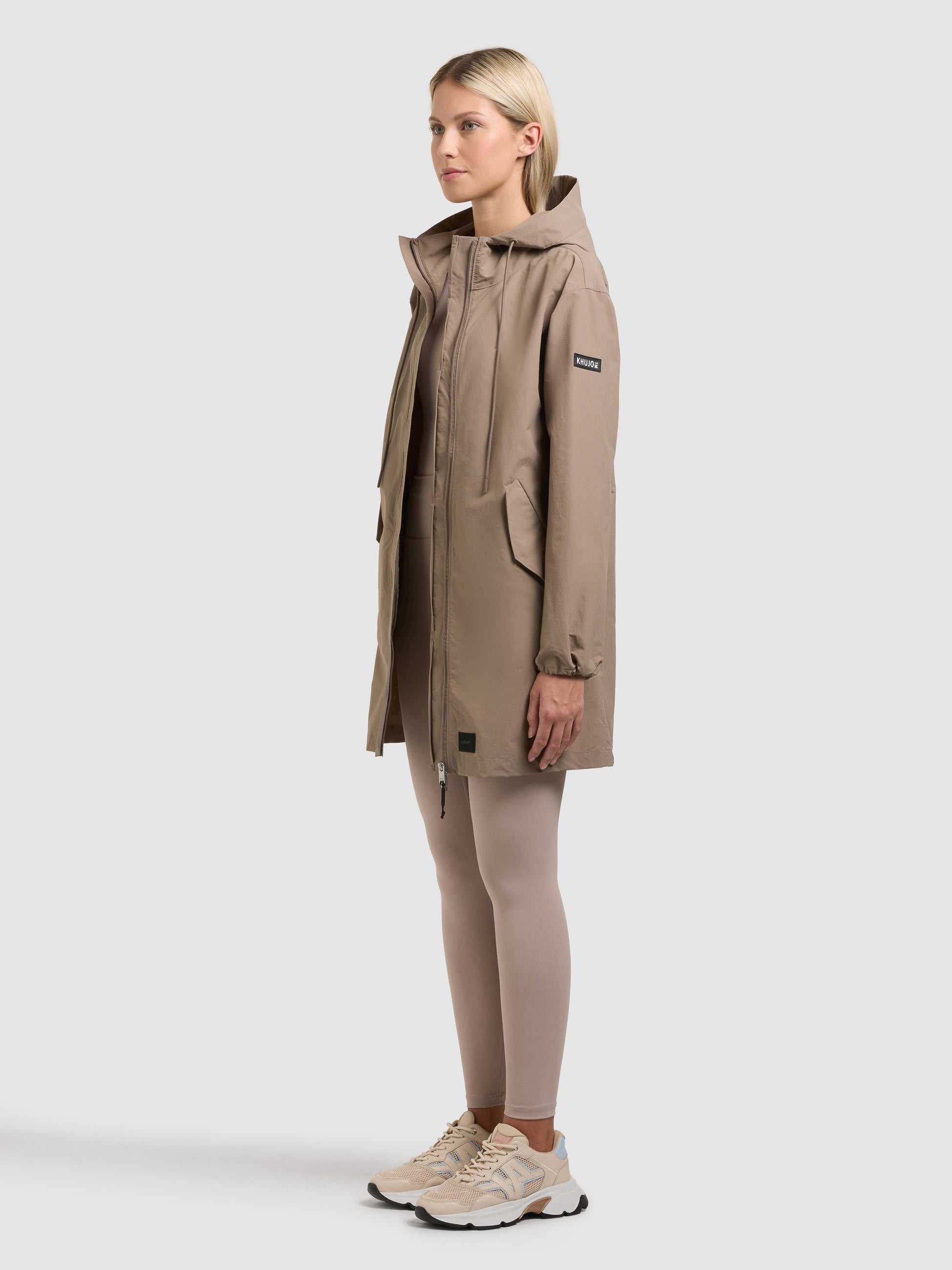 khujo-jacke-ameti-with-bag-latte-brown-leichter-kurzmantel-damen-mit-tasche image 2