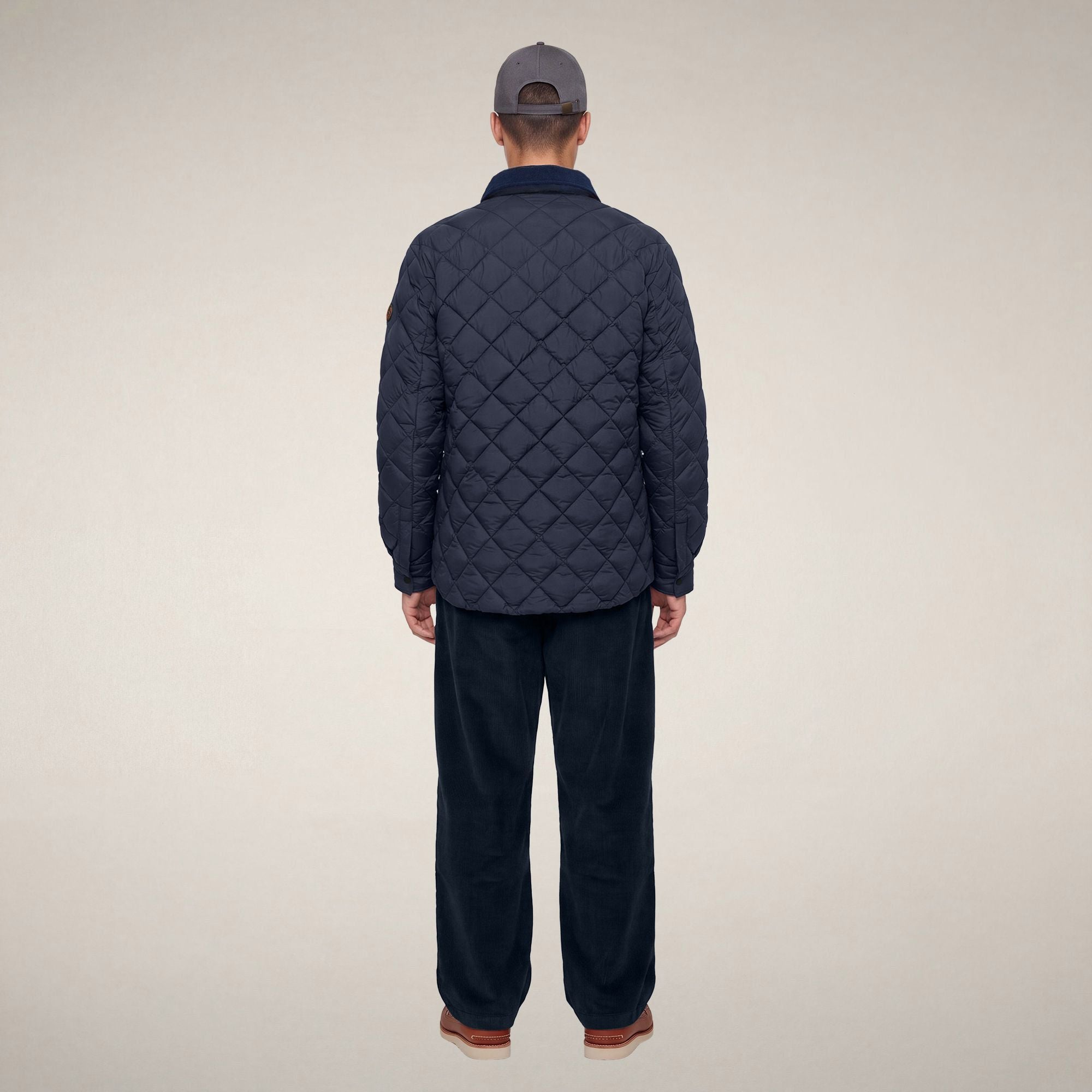 save-the-duck-firmin-herren-rauten-steppjacke-blau-schwarz image 2