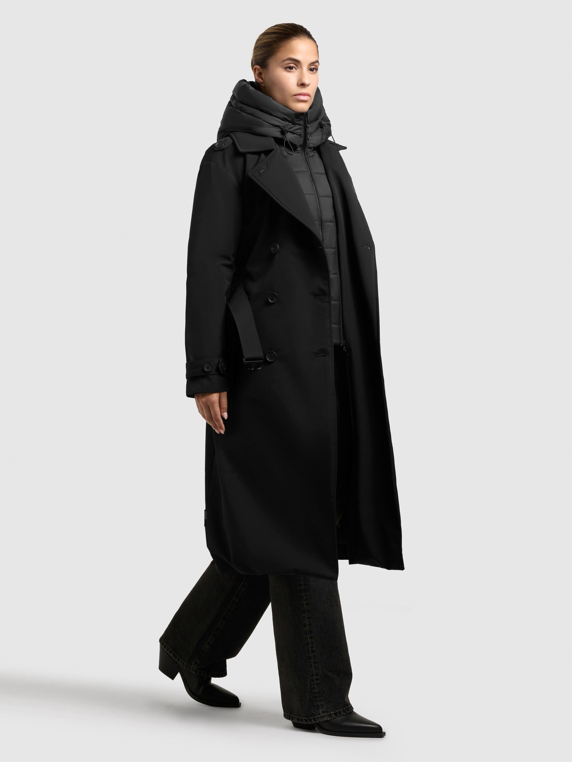khujo-mantel-elena2-black-knielanger-damen-trenchcoat-mit-g-rtel image 6