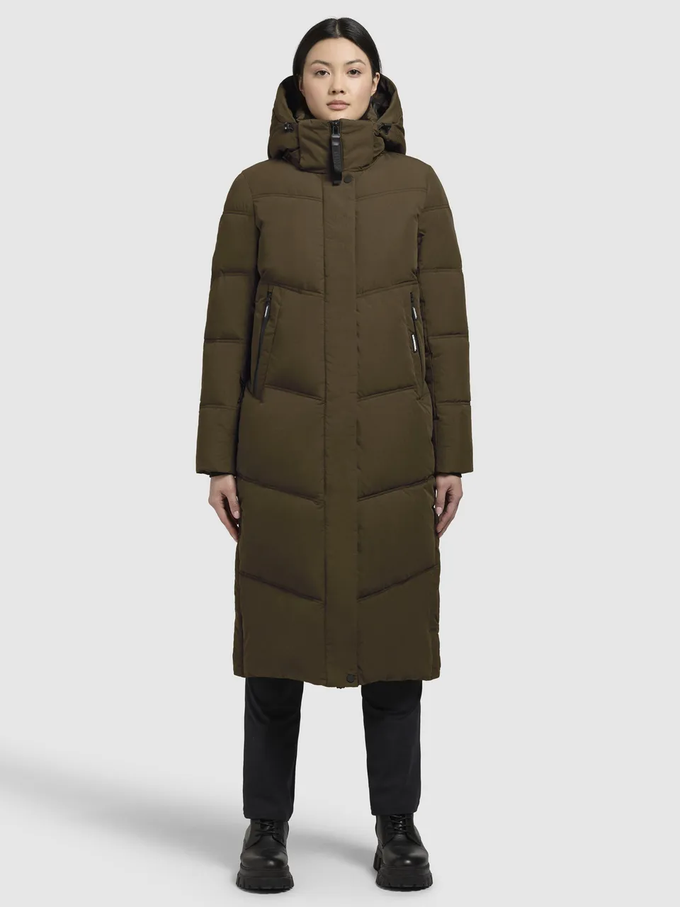 khujo-luga-damen-steppmantel-parka-khaki image 1