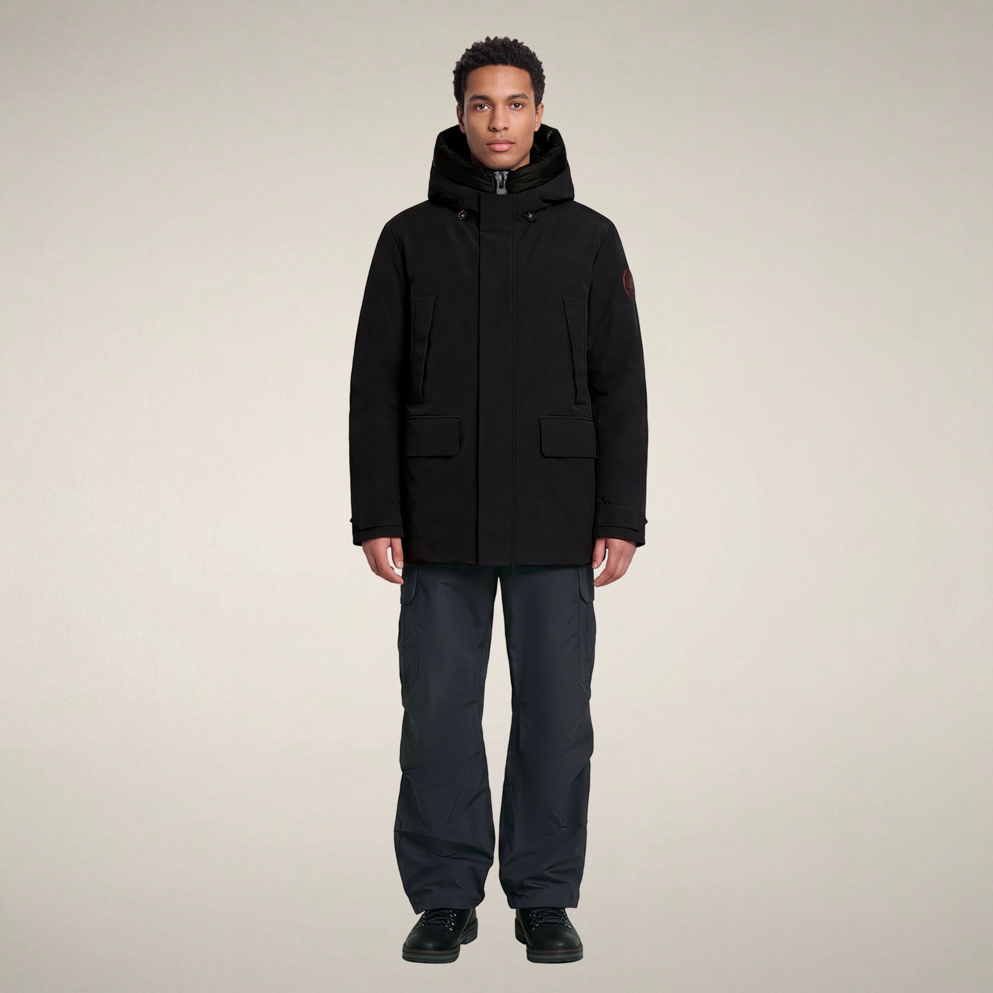 save-the-duck-gerard-herren-parka-mit-kapuze-schwarz image 1