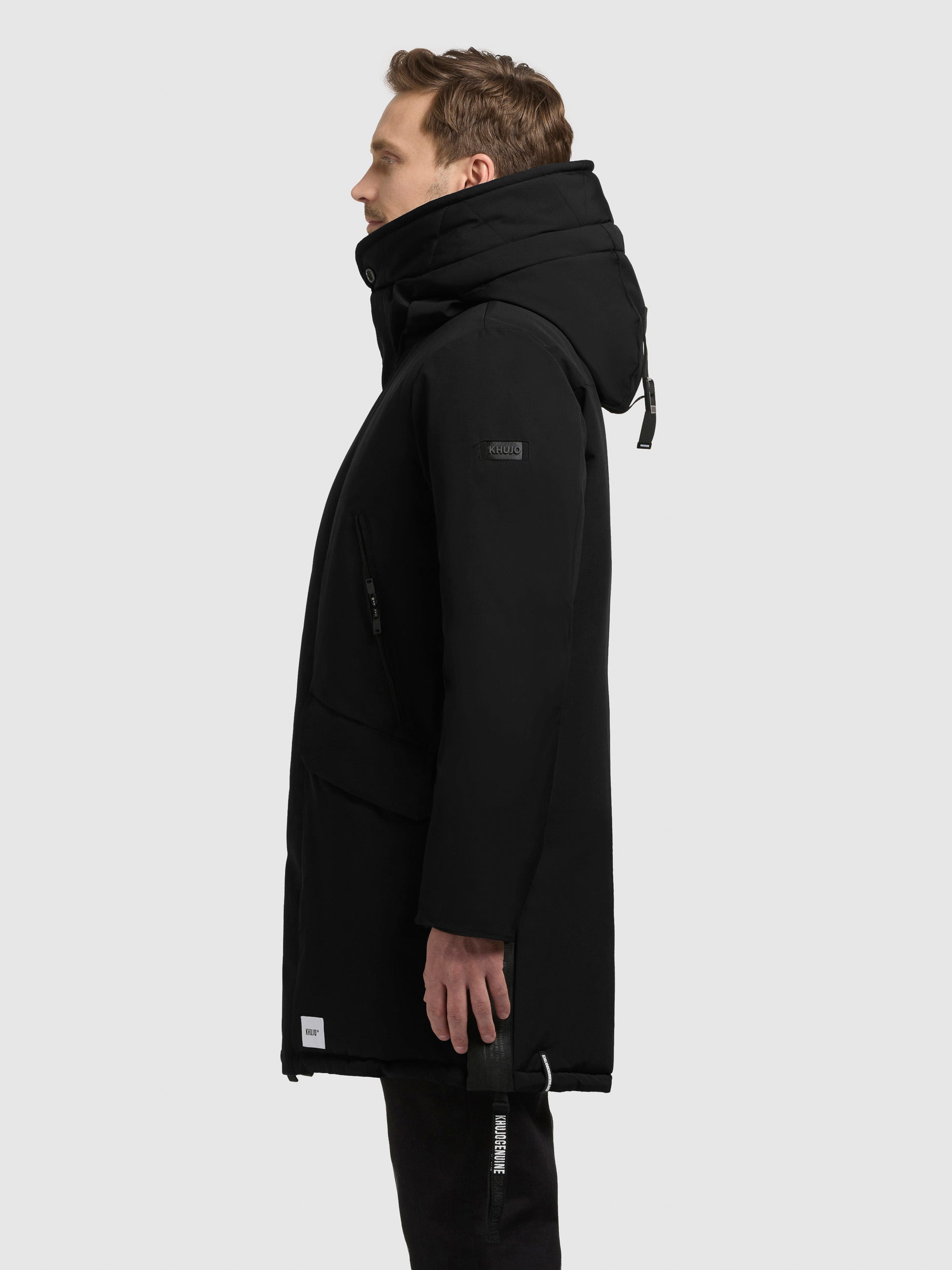 khujo-mantel-dachs-black-kurzmantel-parka-mit-kapuze image 5