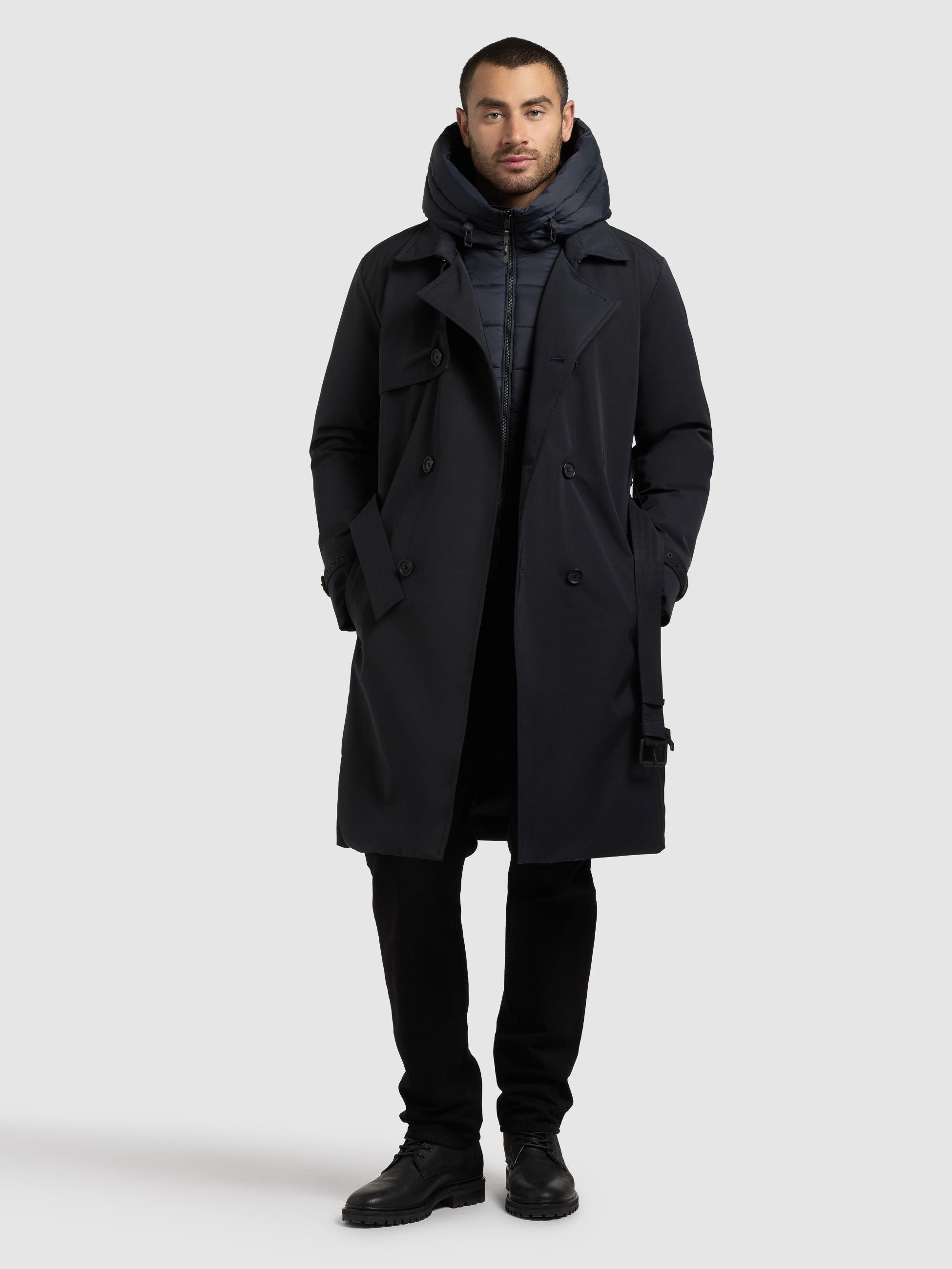khujo-coat-tarm-port-blue-trenchcoat-kurz-damen image 1
