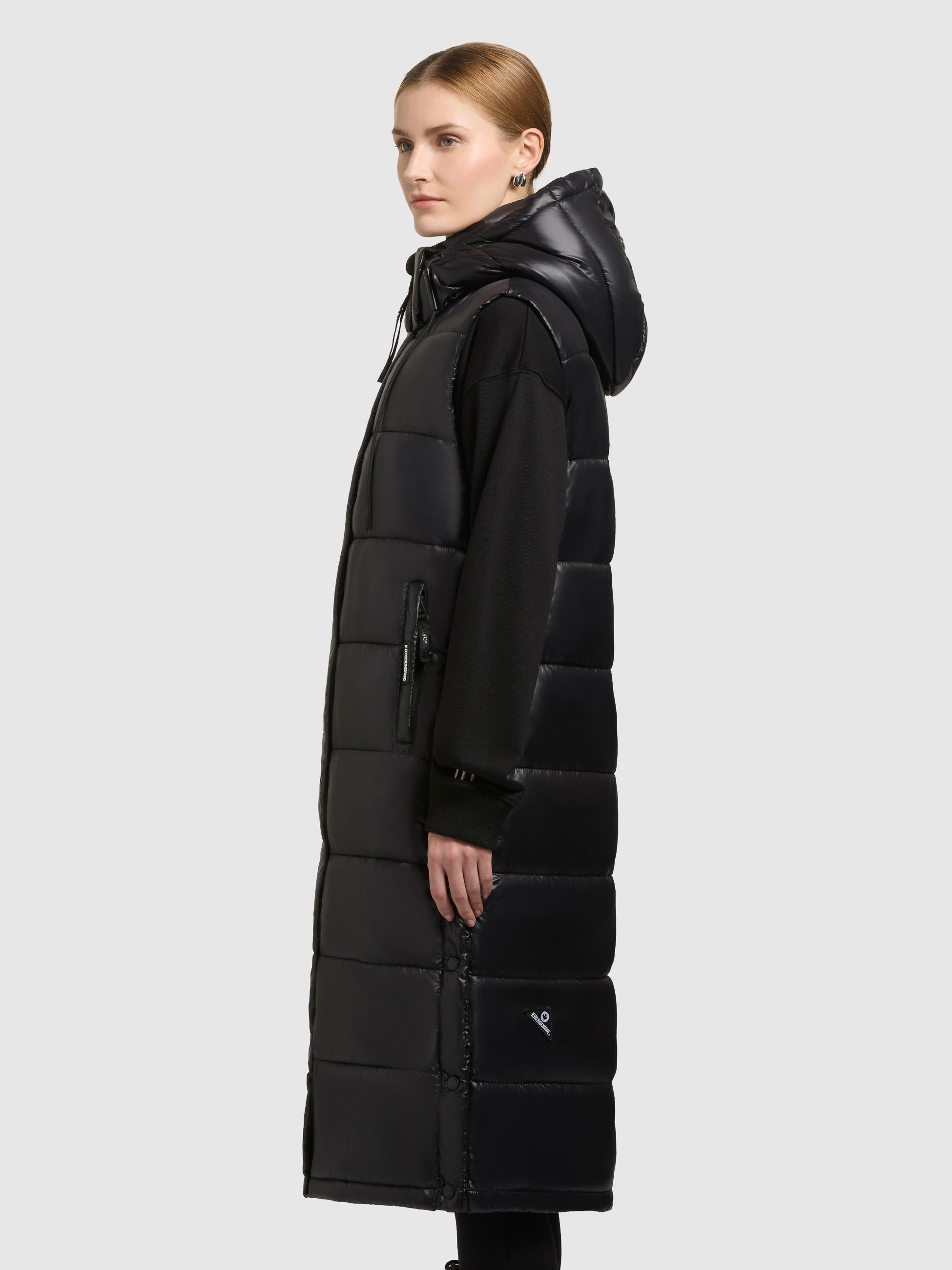 khujo-weste-tourin3-satin-schwarz-steppweste-damen-knielang-gl-nzend image 5