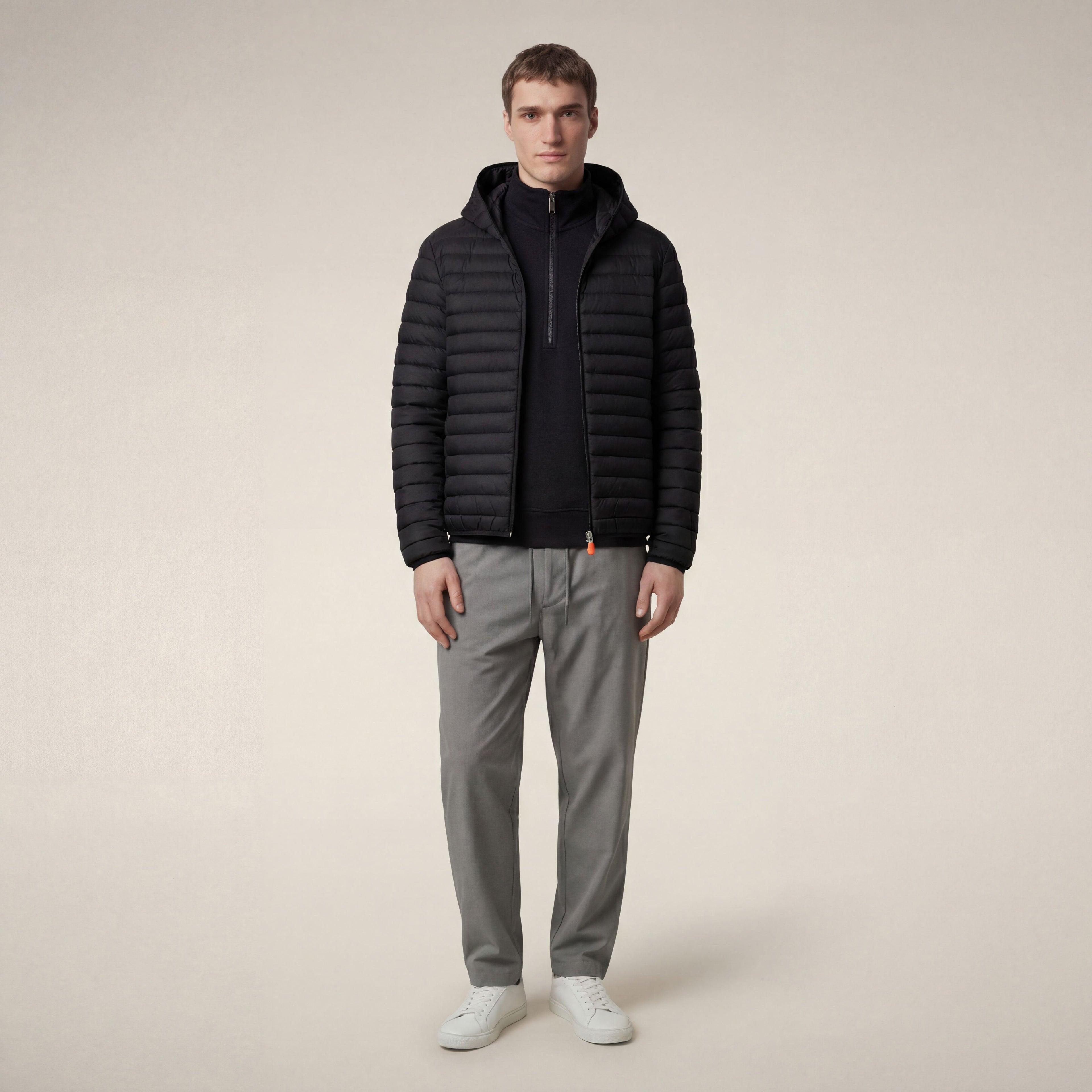 save-the-duck-donald-herren-steppjacke-mit-kapuze-schwarz image 1