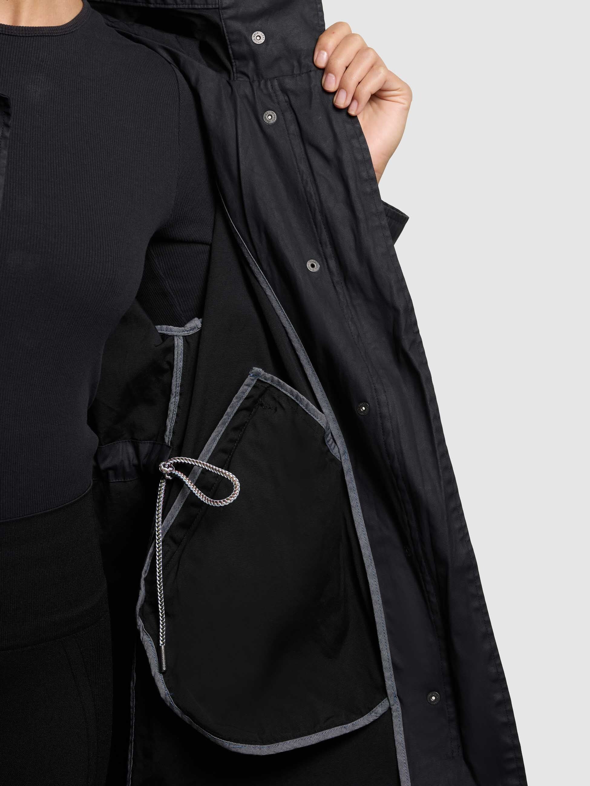 khujo-nele-damen-mantel-black-aus-gewachster-baumwolle image 8