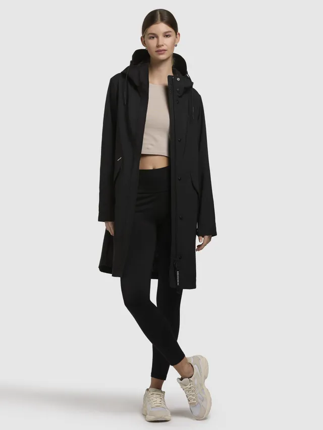khujo-elea-damen-regenmantel-schwarz-regular-fit image 1