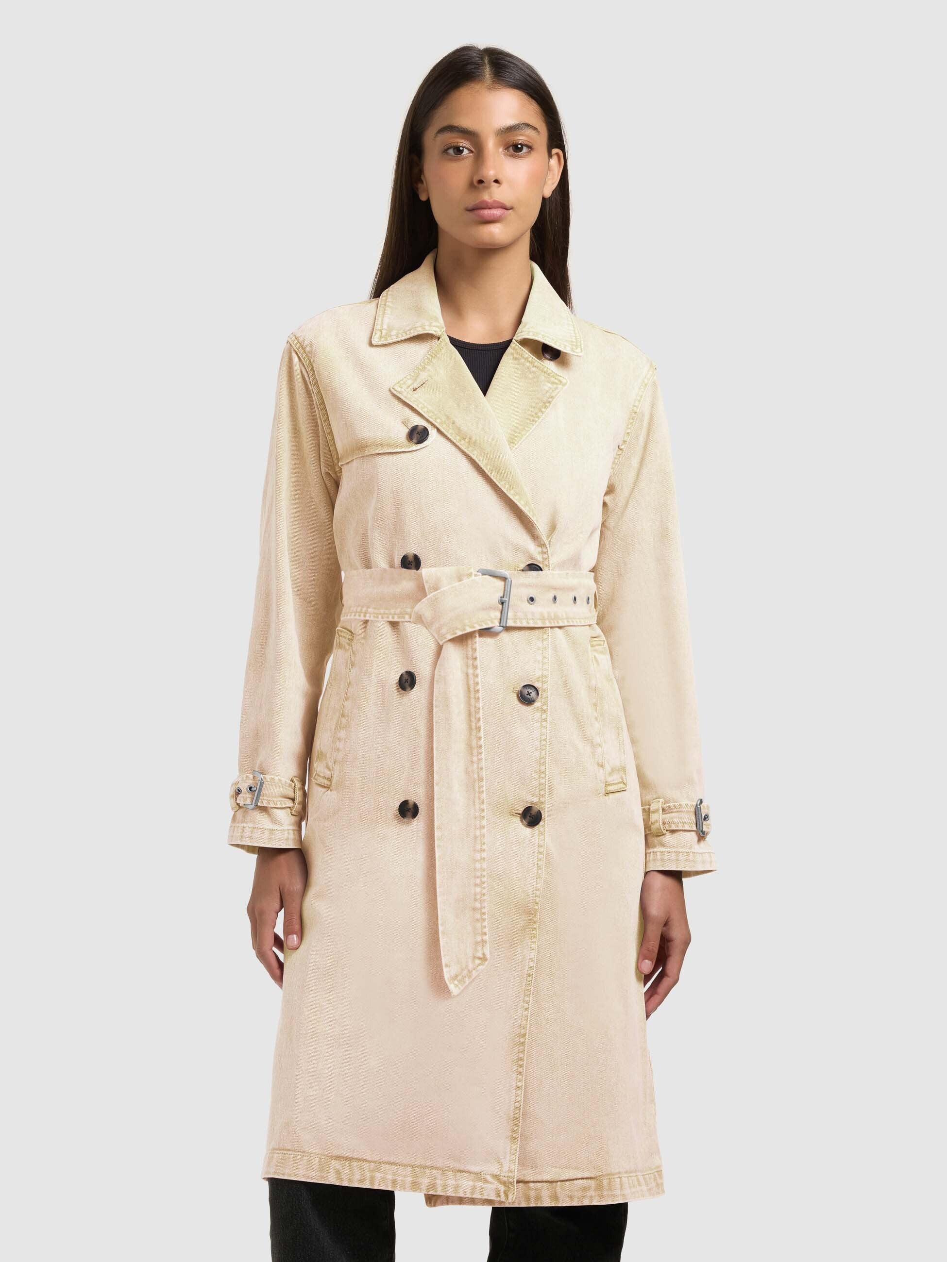 khujo-mantel-hera-jeans-trench-sand-denim-doppelreihig-f-r-damen image 1