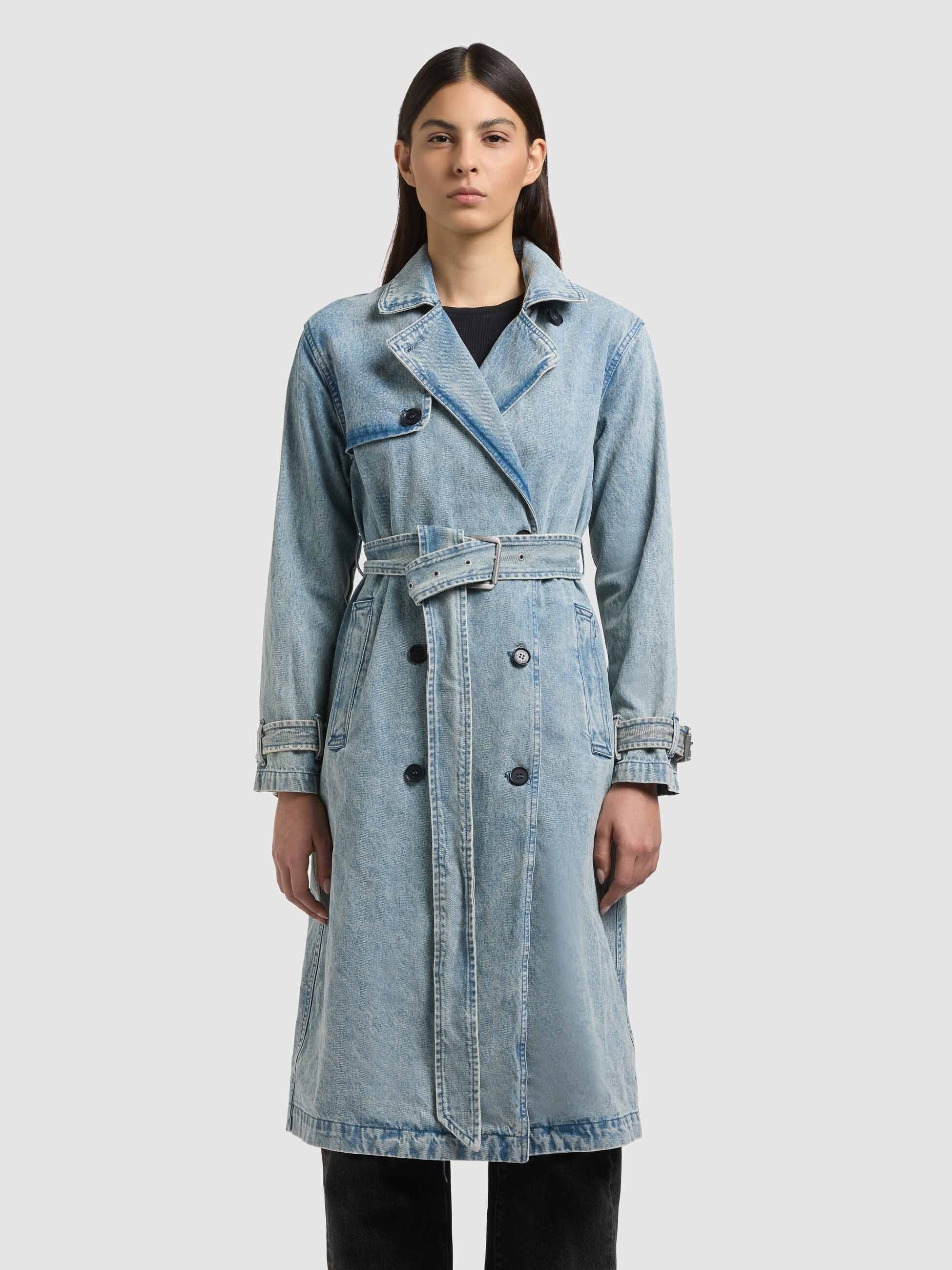 khujo-mantel-hera-light-blue-damen-jeans-trench-aus-baumwoll-denim image 4