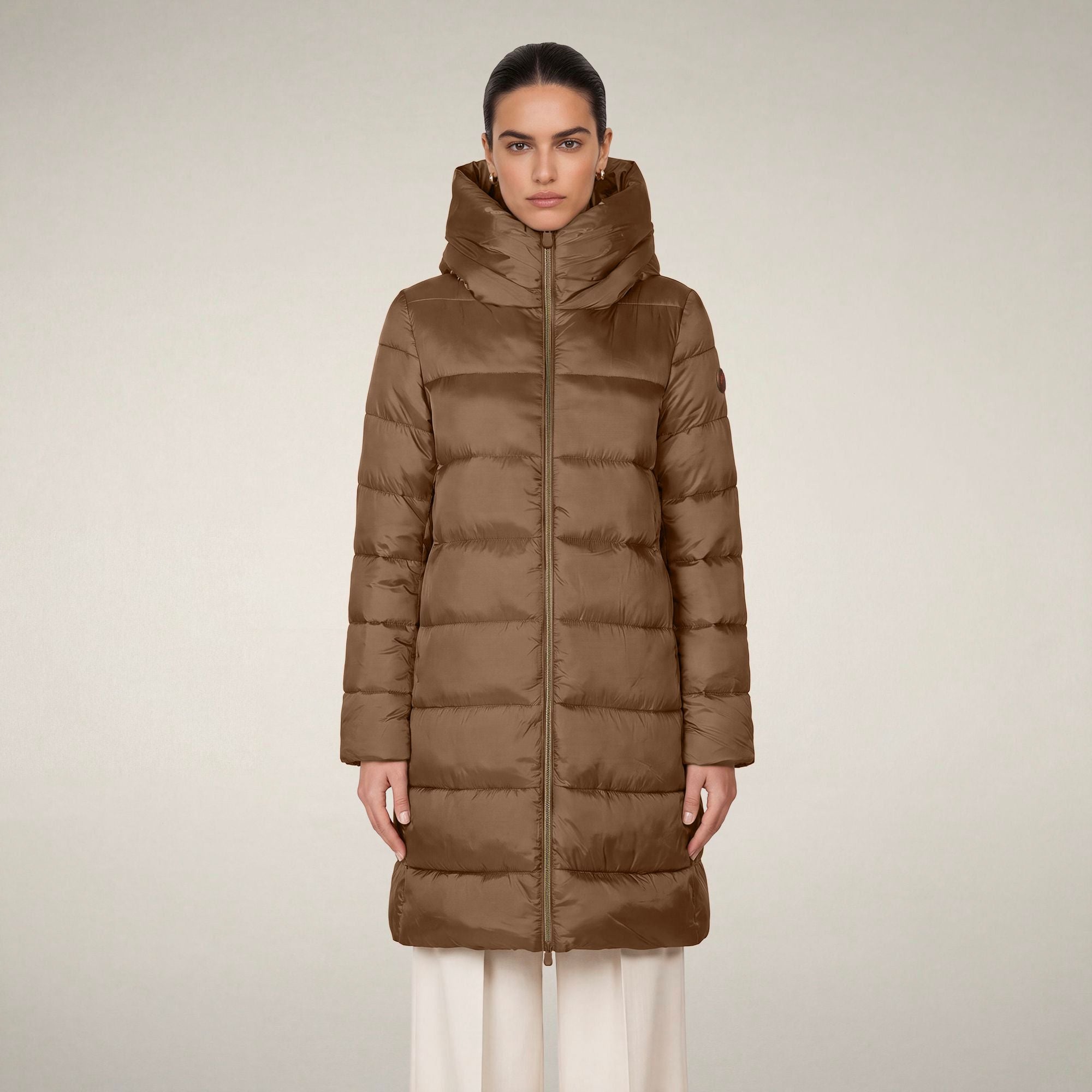 save-the-duck-lysa-damen-steppmantel-lang-haselnussbraun image 5