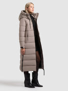 khujo-coat-deria4-greige-steppmantel-wadenlang-regular-fit image 6