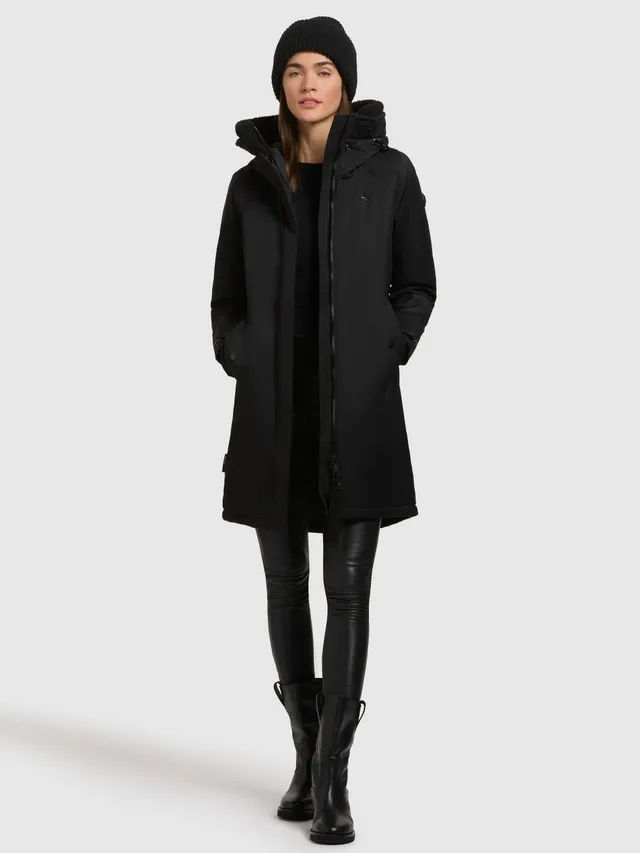 khujo-coat-semie2-black-kurzer-damen-steppmantel-mit-kapuze image 1
