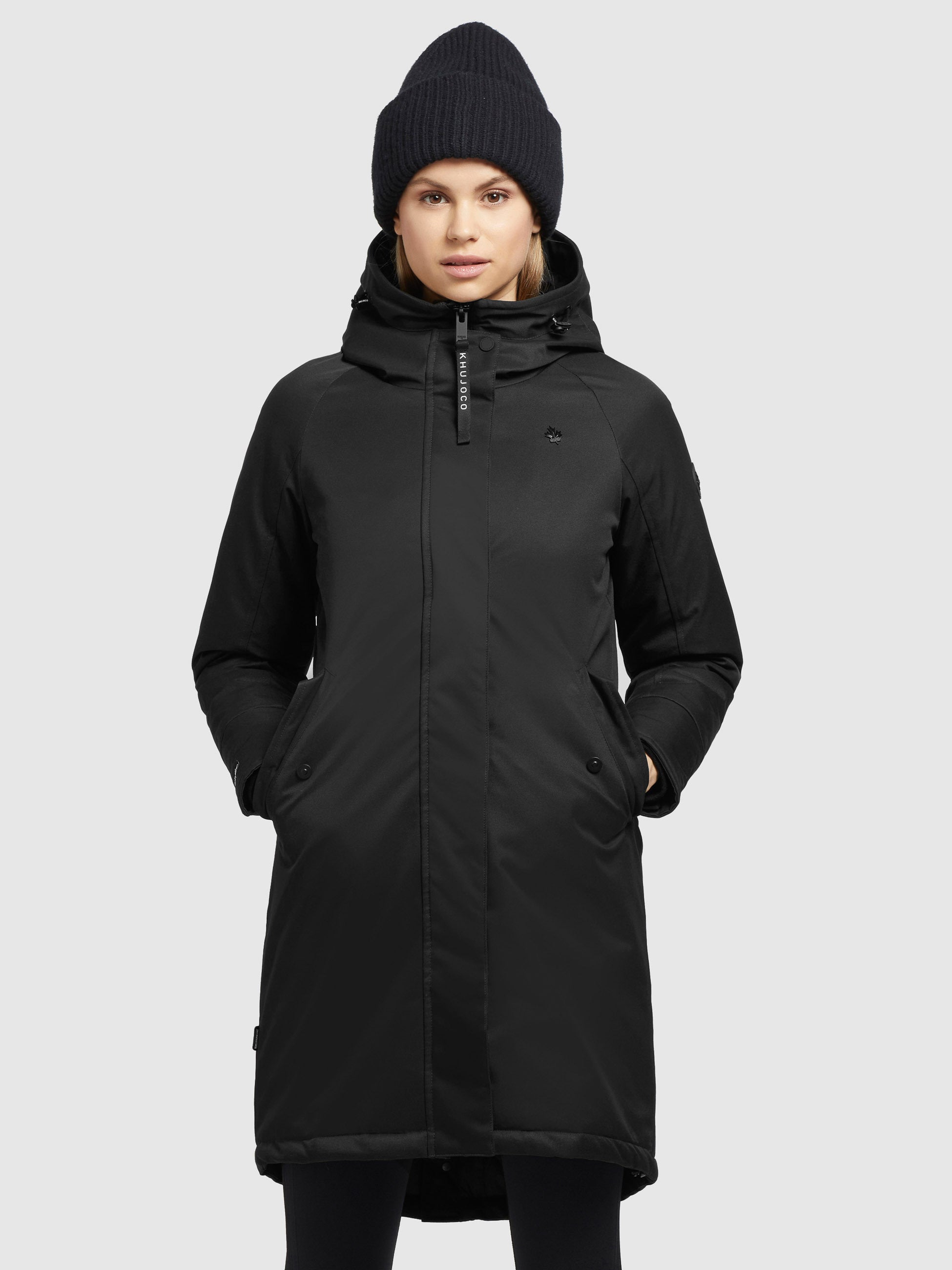 khujo-mantel-laria-damen-parka-wintermantel-regular-fit-schwarz image 2
