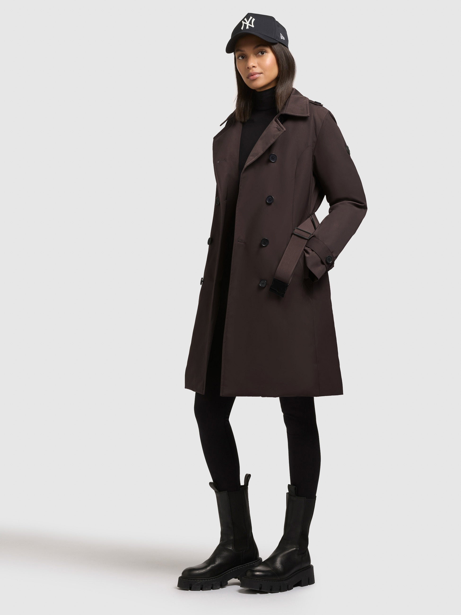 khujo-gora-moody-plum-damen-trenchcoat-kurzmantel-mit-g-rtel image 2