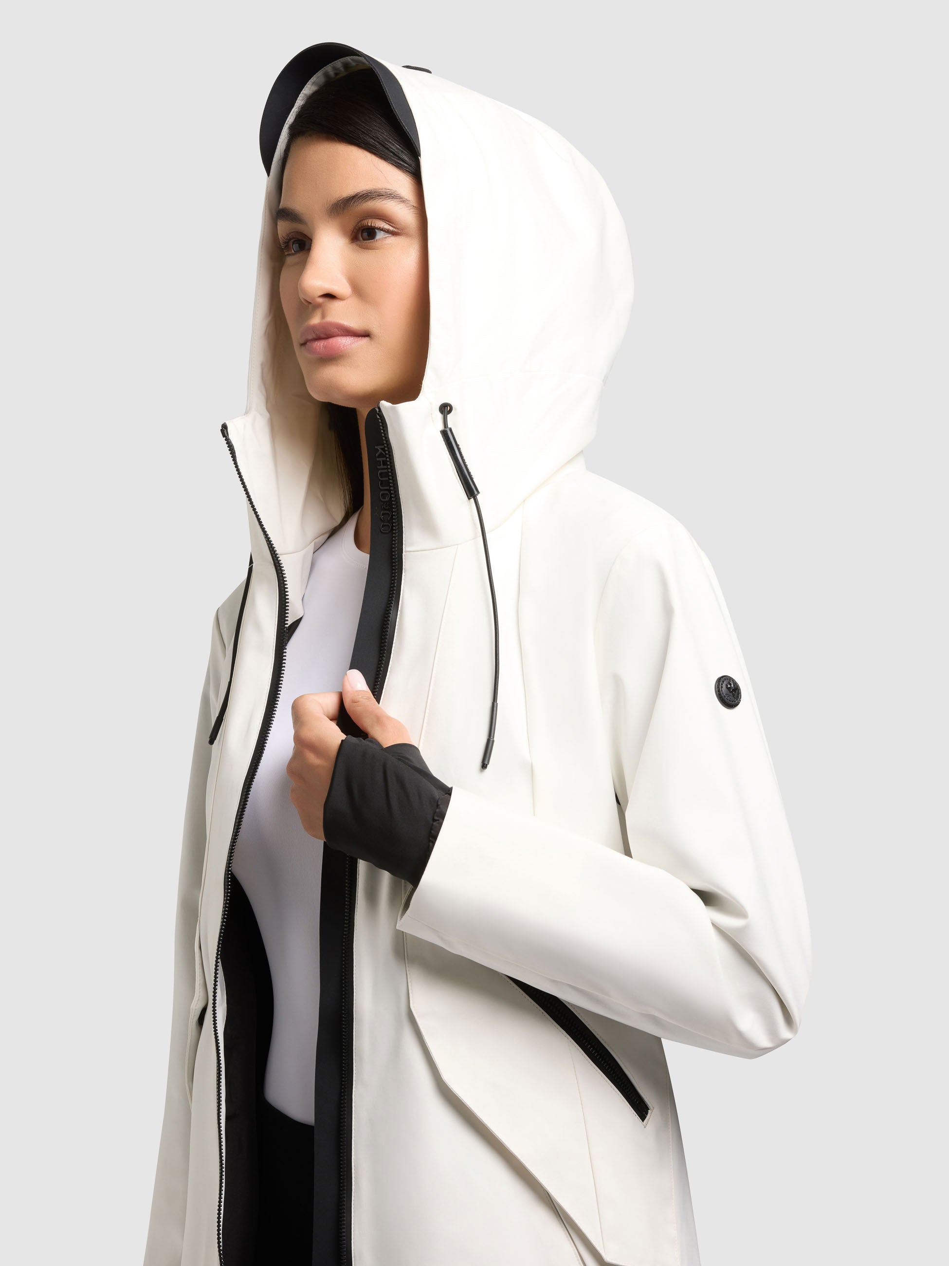 khujo-eiza-regenmantel-sommerjacke-off-white image 7