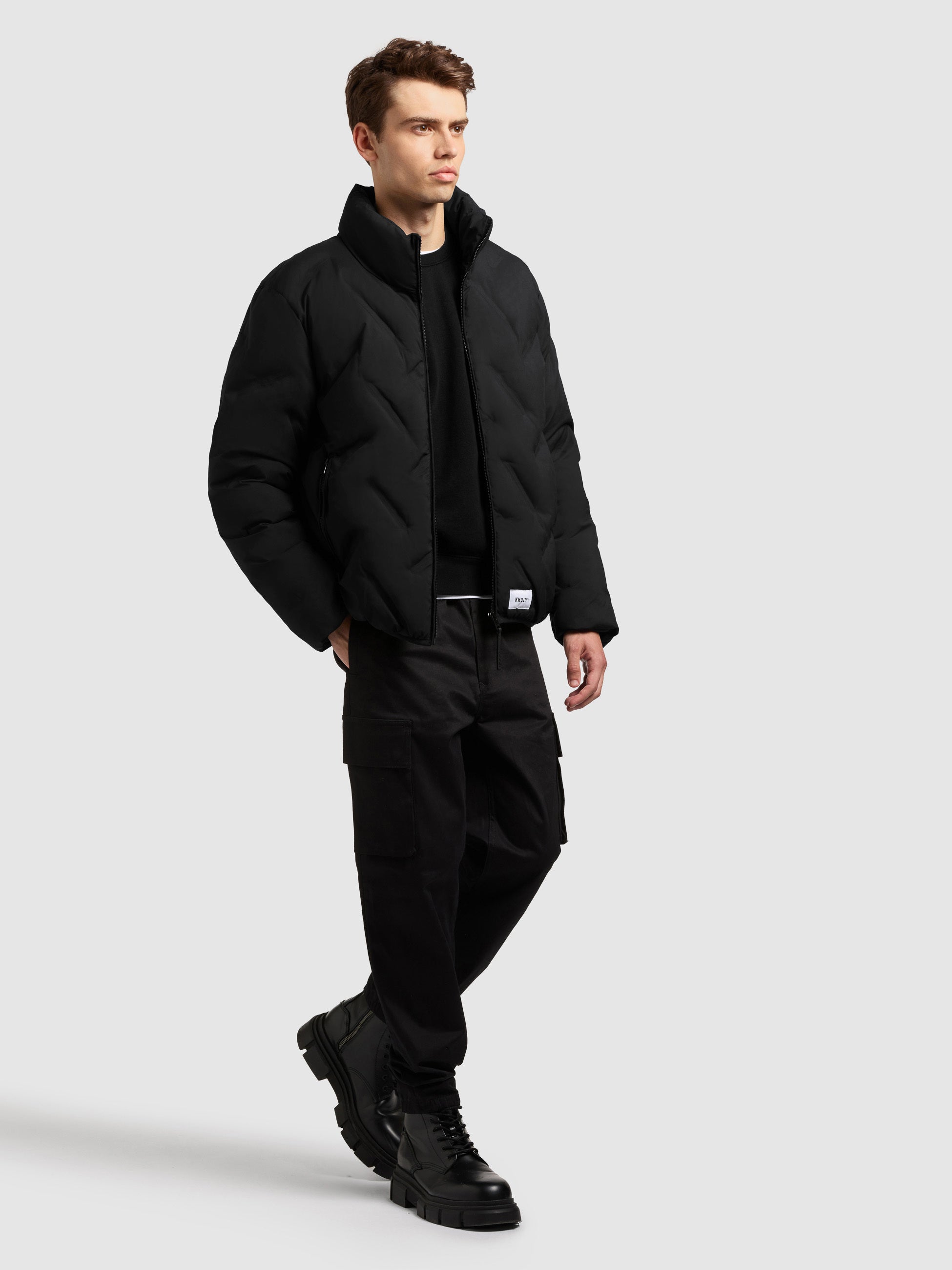 khujo-jacke-clover-black-damen-steppjacke-h-ftlang-mit-stehkragen image 6