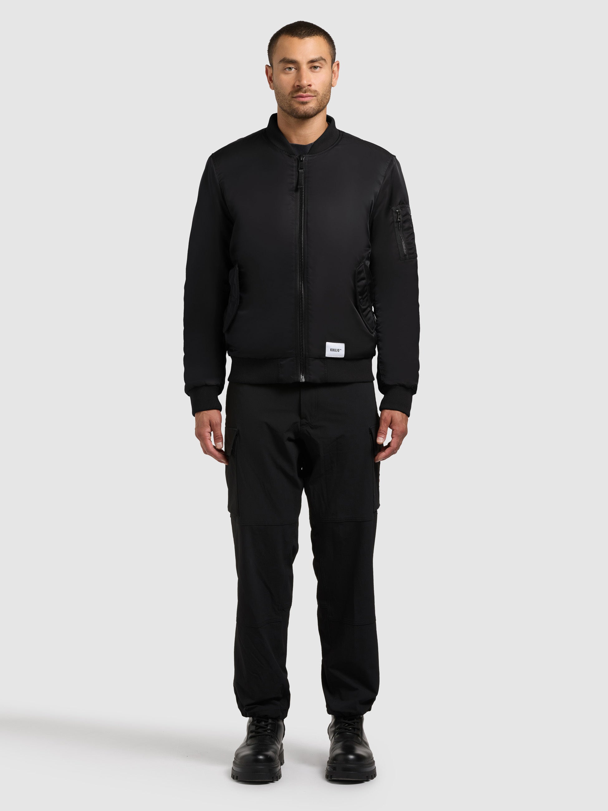 khujo-jacke-adon-black-bomberjacke-h-ftlang-bergangsjacke image 4