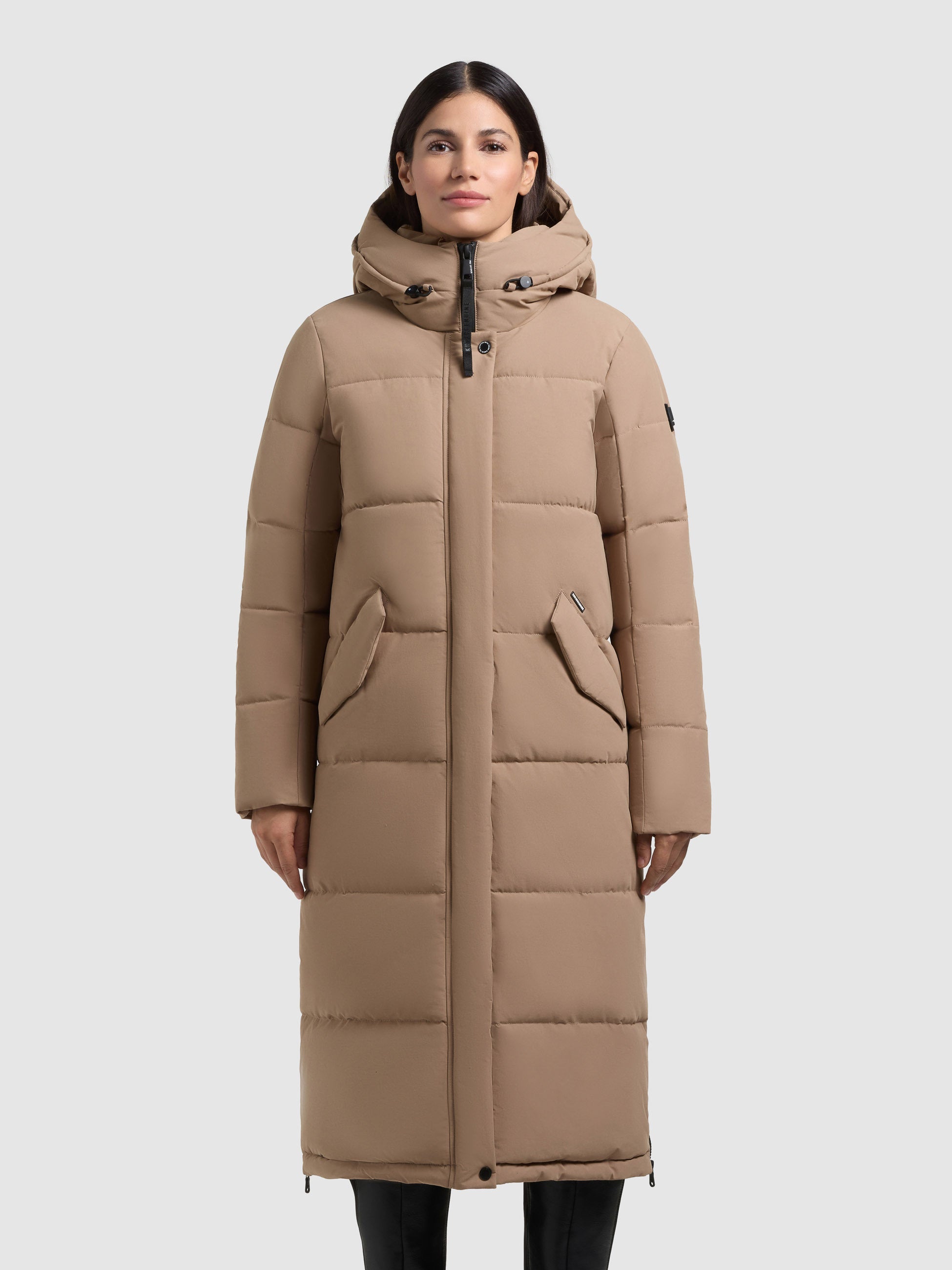 khujo-mantel-cami-cookie-beige-knielanger-damen-steppmantel-mit-kapuze image 4
