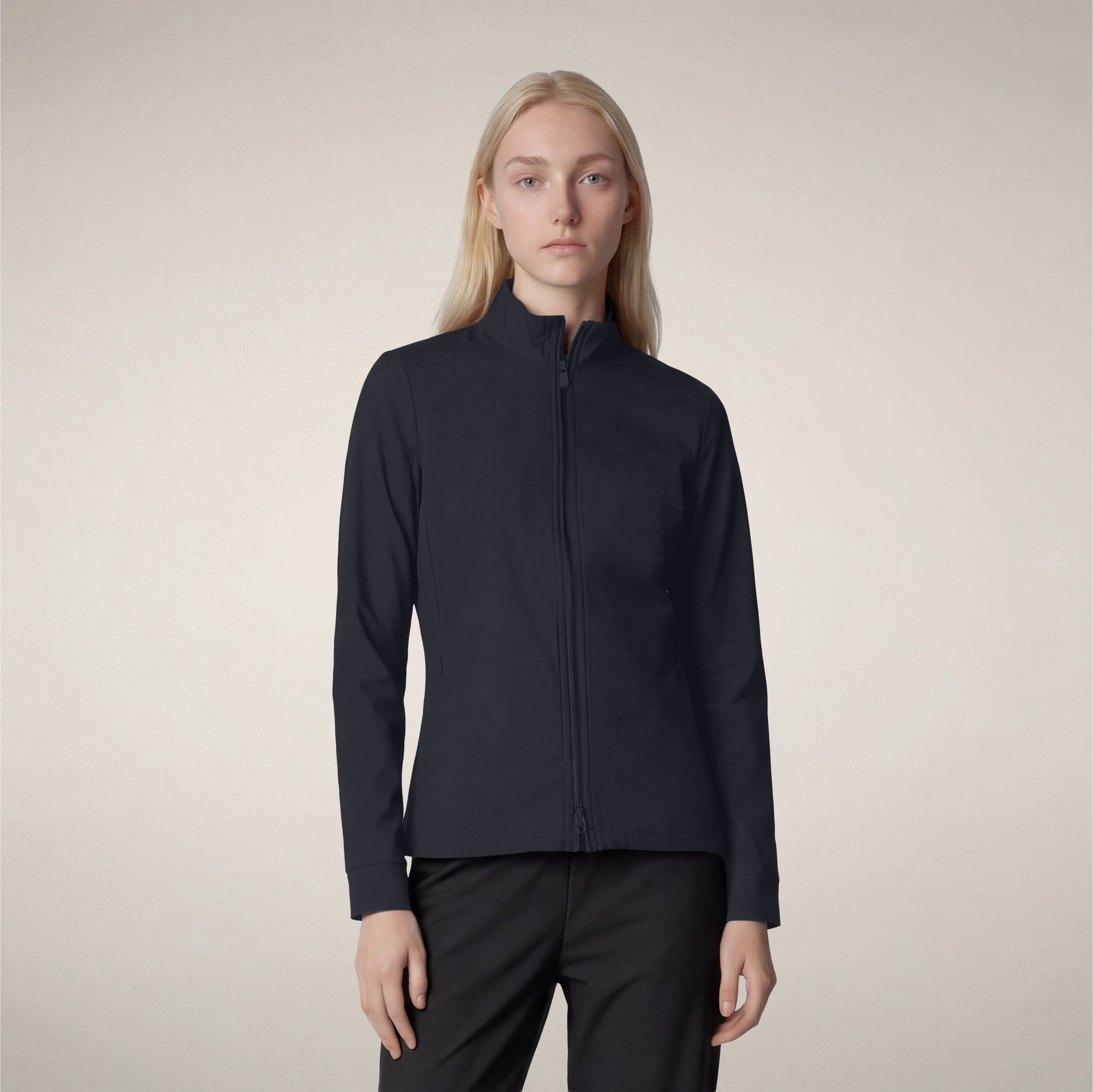 save-the-duck-pella-track-jacket-damen-blu-nero-smartleisure-zip-sweatshirt image 5