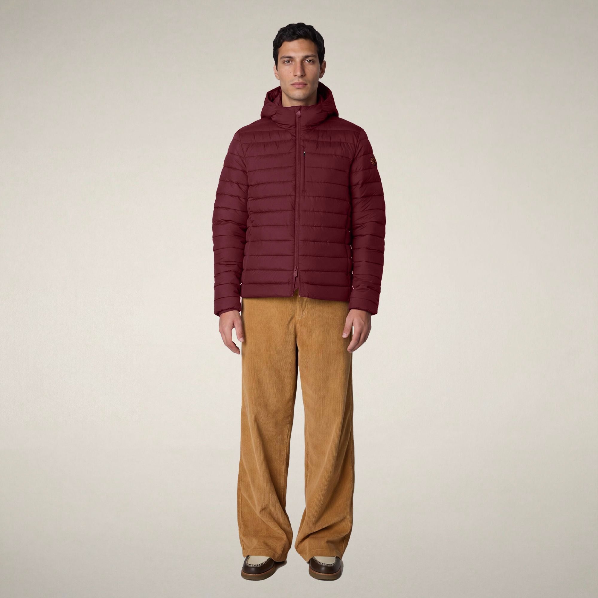 save-the-duck-juncus-herren-puffer-bordeaux-winterjacke-mit-kapuze image 1