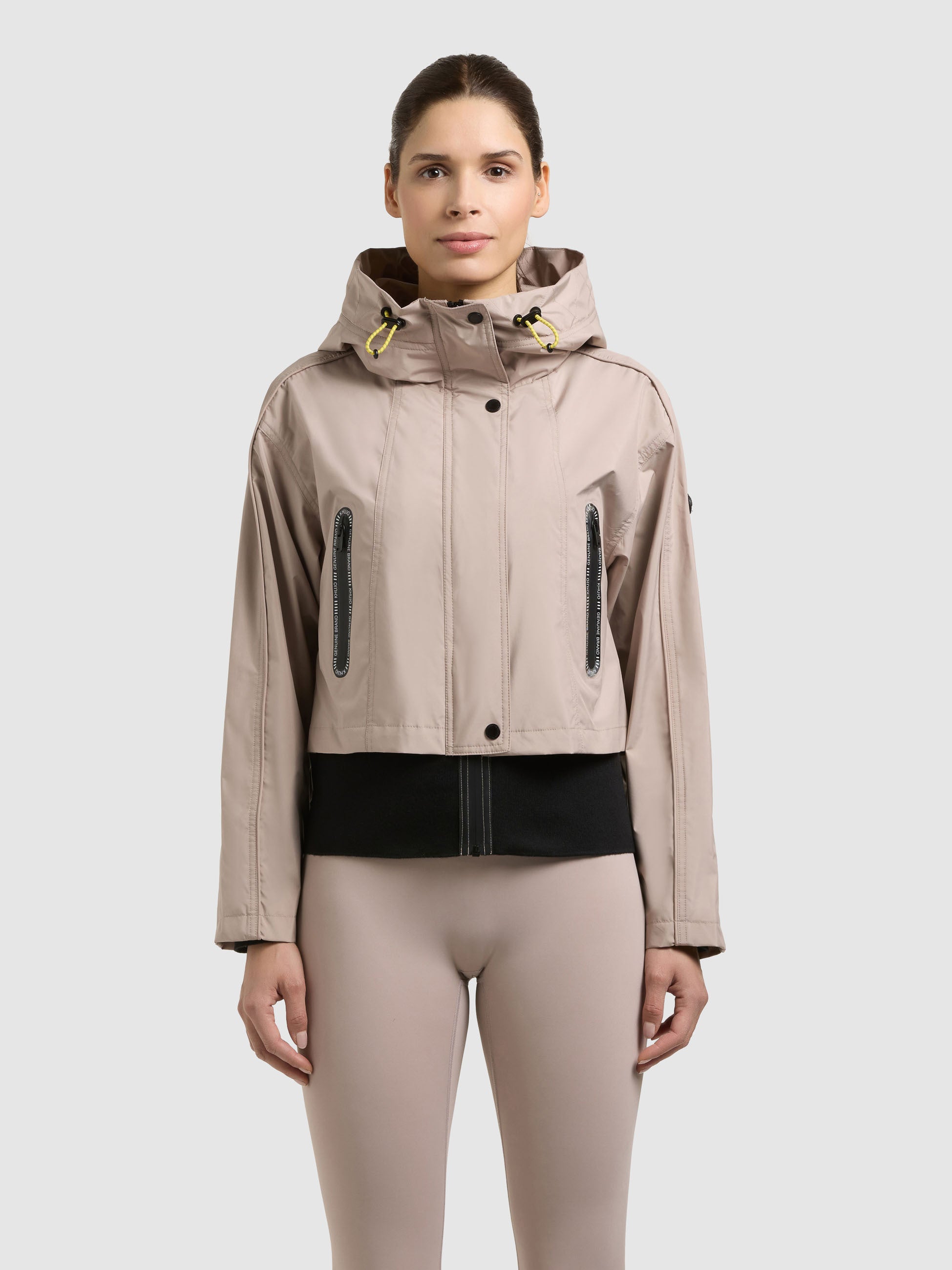 khujo-jacke-amelia-latte-beige-damen-wasserabweisender-windbreaker-mit-kapuze image 4