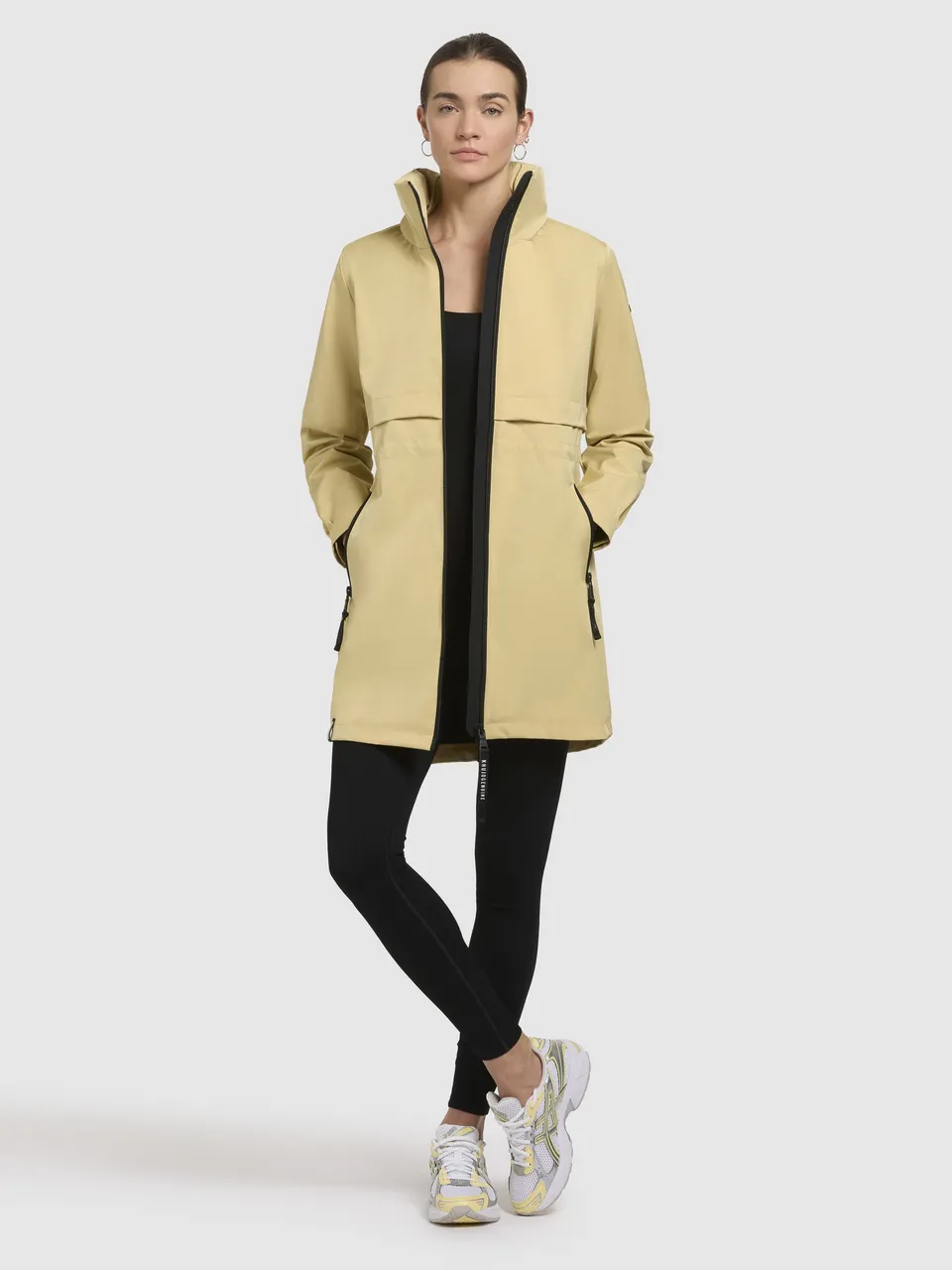 khujo-narin-damen-mantel-sommerparka-yellow-green image 1