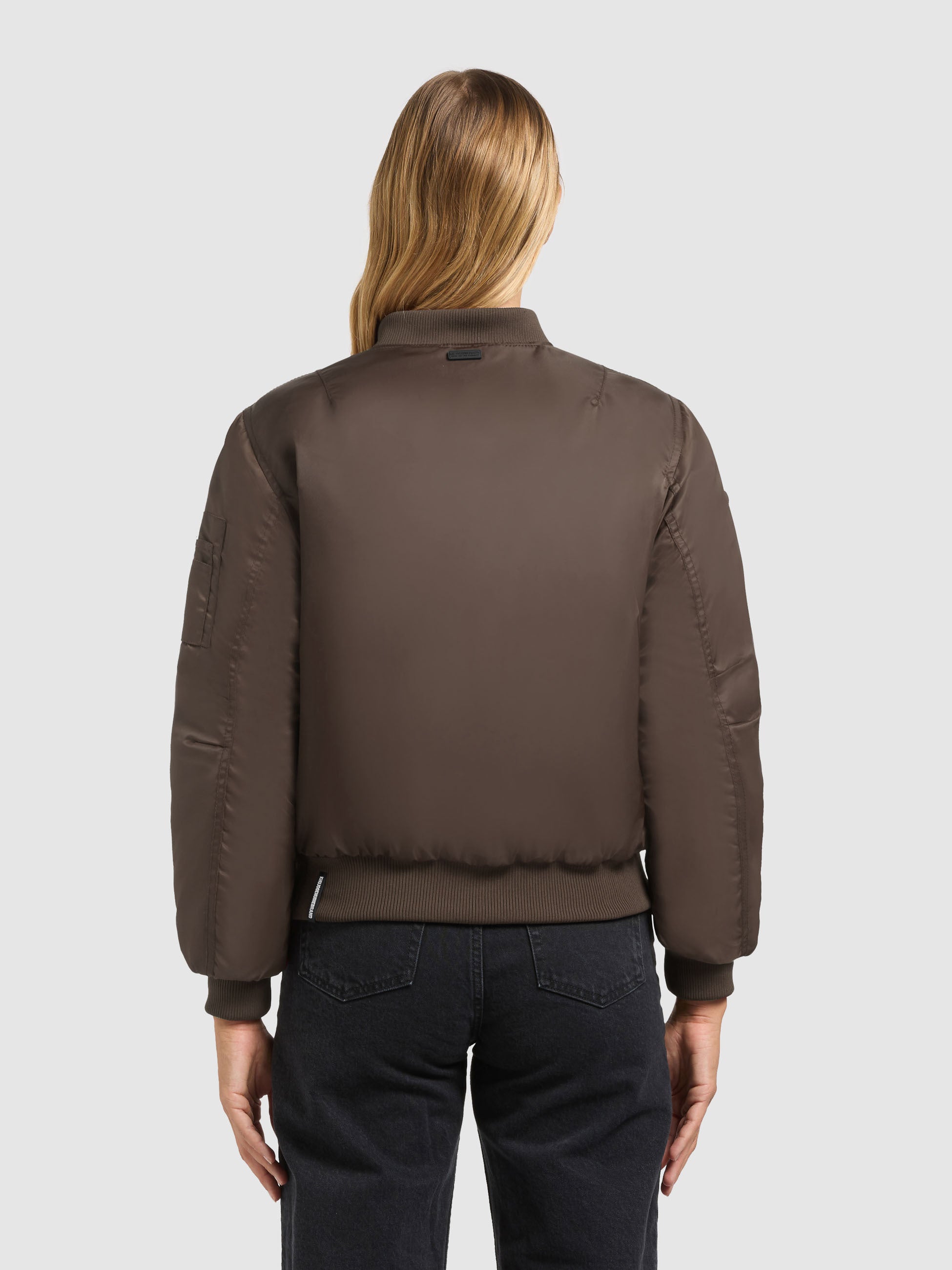 khujo-jacke-kasia-damen-bomberjacke-blouson-potter-brown-loose-fit image 3