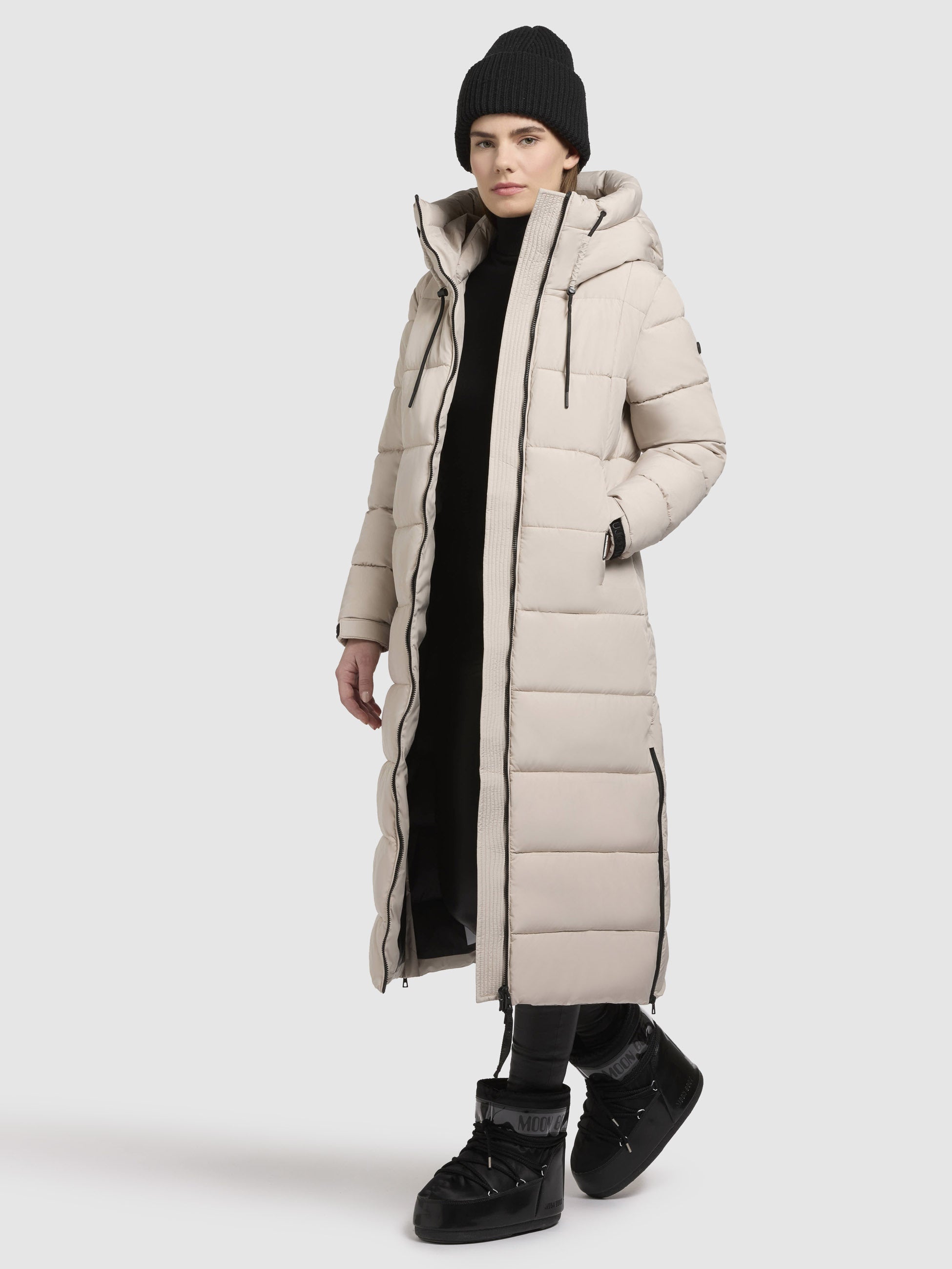 khujo-deria3-damen-wintermantel-hellbeige-slim-fit image 2