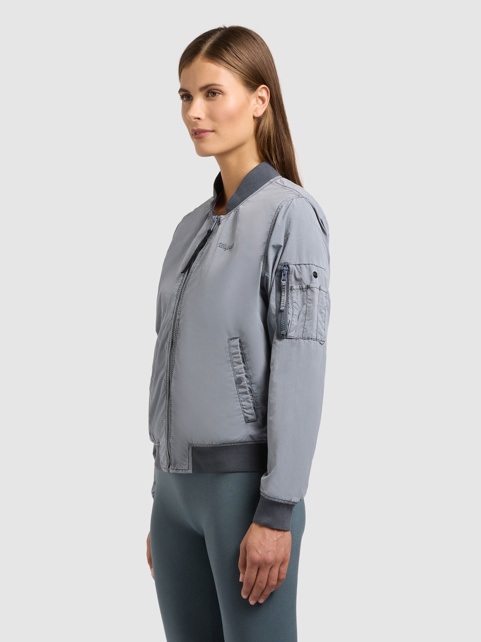 khujo-jacke-denz-misty-blue-ungef-tterte-bomberjacke-blouson image 5