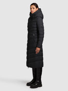 khujo-mantel-ingram4-black-damen-steppmantel-knielang-tailliert image 5