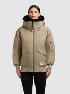 khujo-jacke-cela-bomber-beige-damen-loose-fit-bomber-mit-kapuze image 4