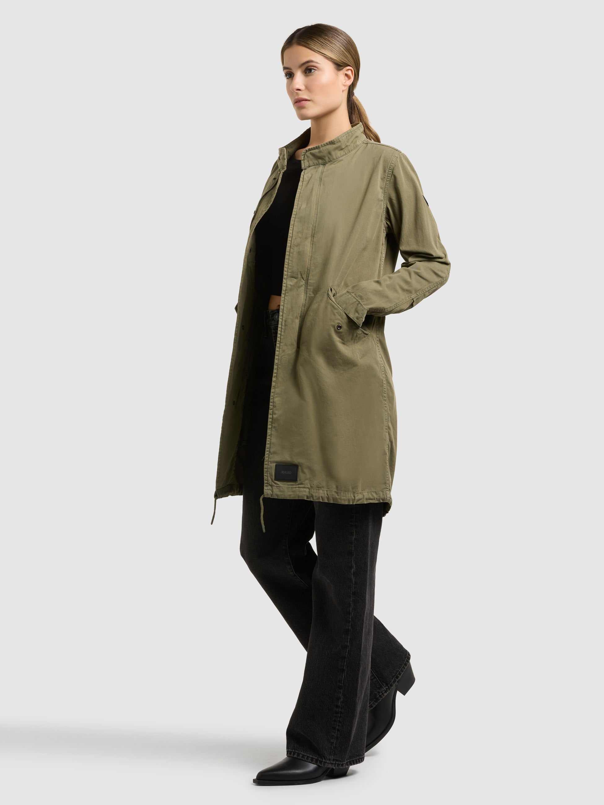 khujo-theres-parka-mantel-damen-olive-regular-fit image 2
