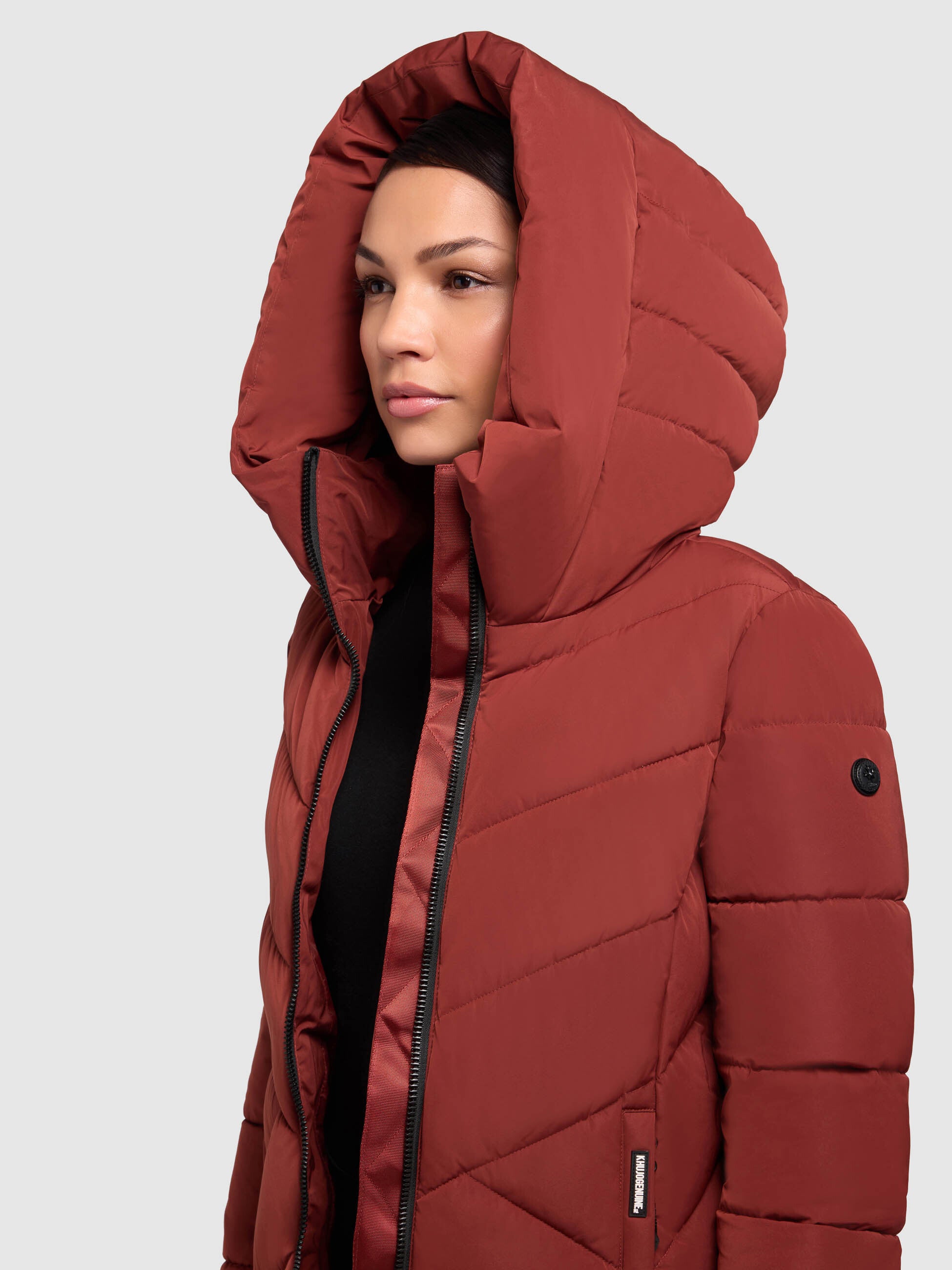 khujo-darka2-damen-steppmantel-dark-red-regular-fit-mit-kapuze image 7