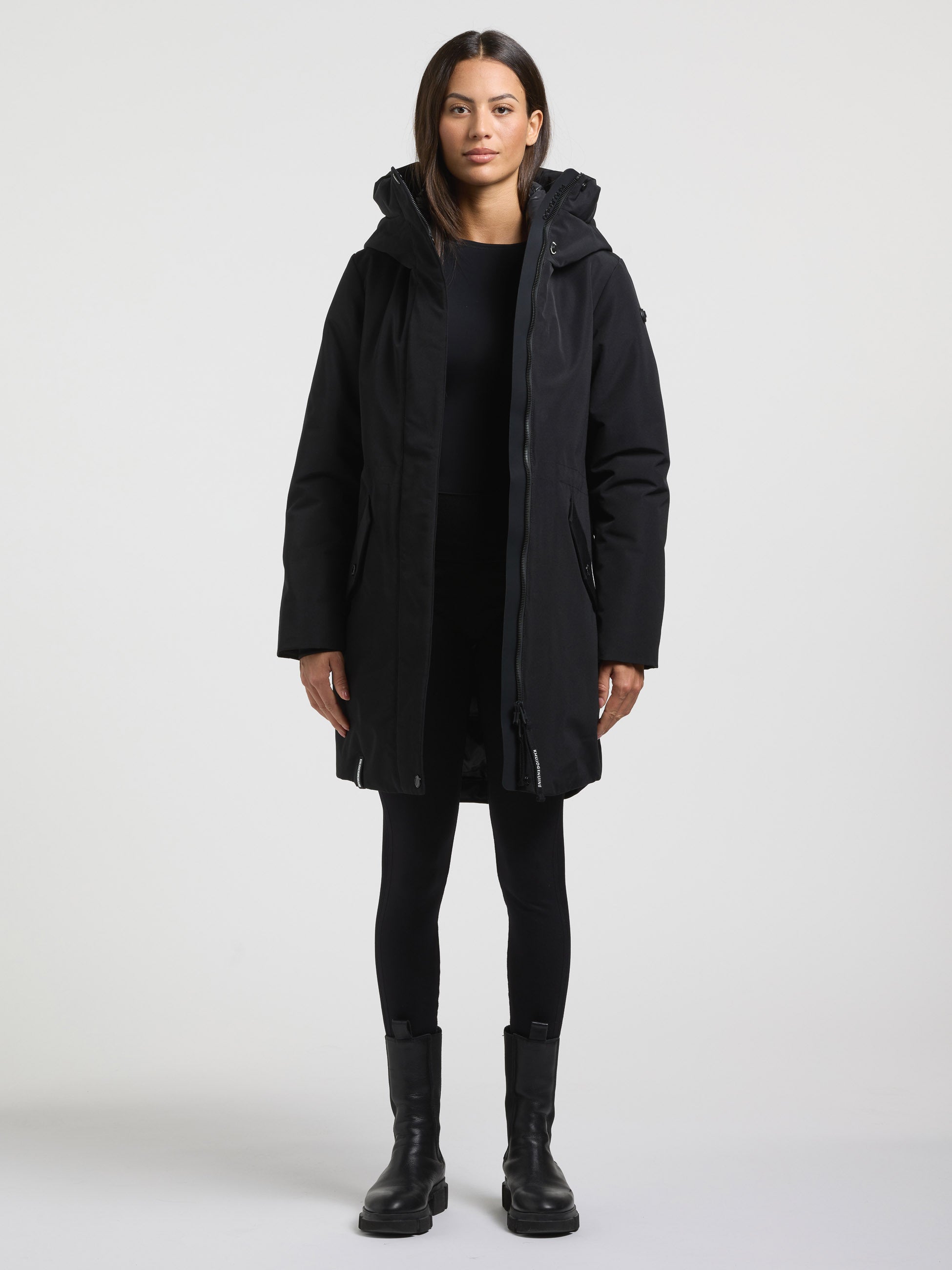 khujo-mantel-diance-black-damen-kurzmantel-slim-fit-wattiert image 2