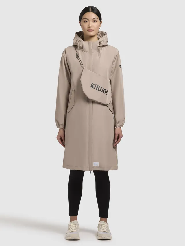 khujo-mantel-timea-beige-leichter-damen-kurzmantel-mit-packtasche image 1