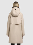 khujo-mantel-liede-beige-kurzer-damen-regenmantel-mit-kapuze image 3
