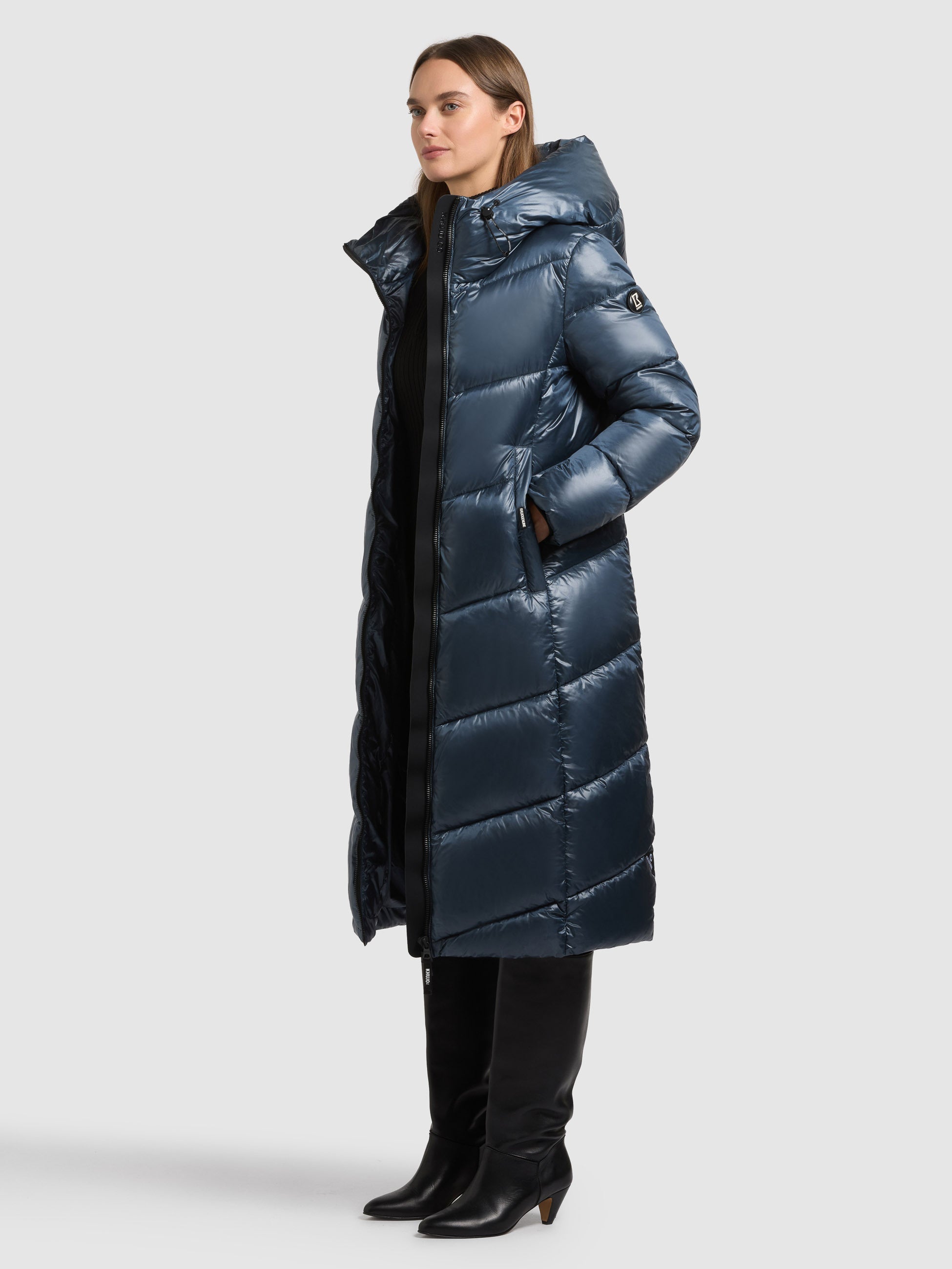 khujo-mantel-rabia-2in1-damen-wintermantel-dim-blue-wadenlang-slim-fit image 2