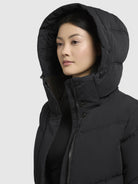 khujo-ainu-coat-black-knielanger-damen-steppmantel-mit-abnehmbarer-kapuze image 7