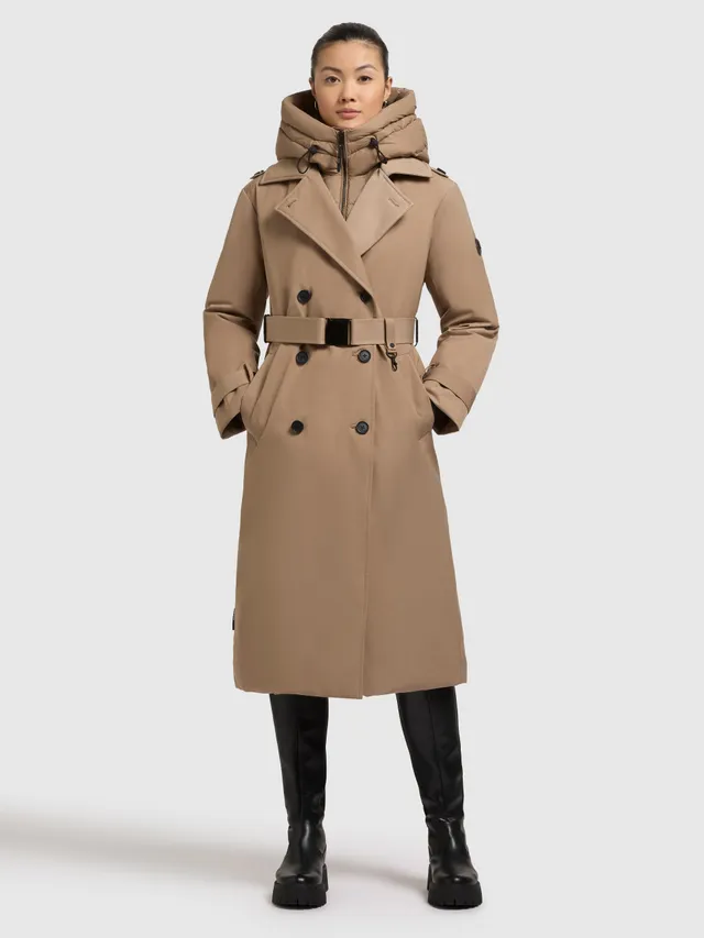 khujo-mantel-elena2-cookie-beige-knielanger-trench-wintermantel-damen-mit-g-rtel image 1