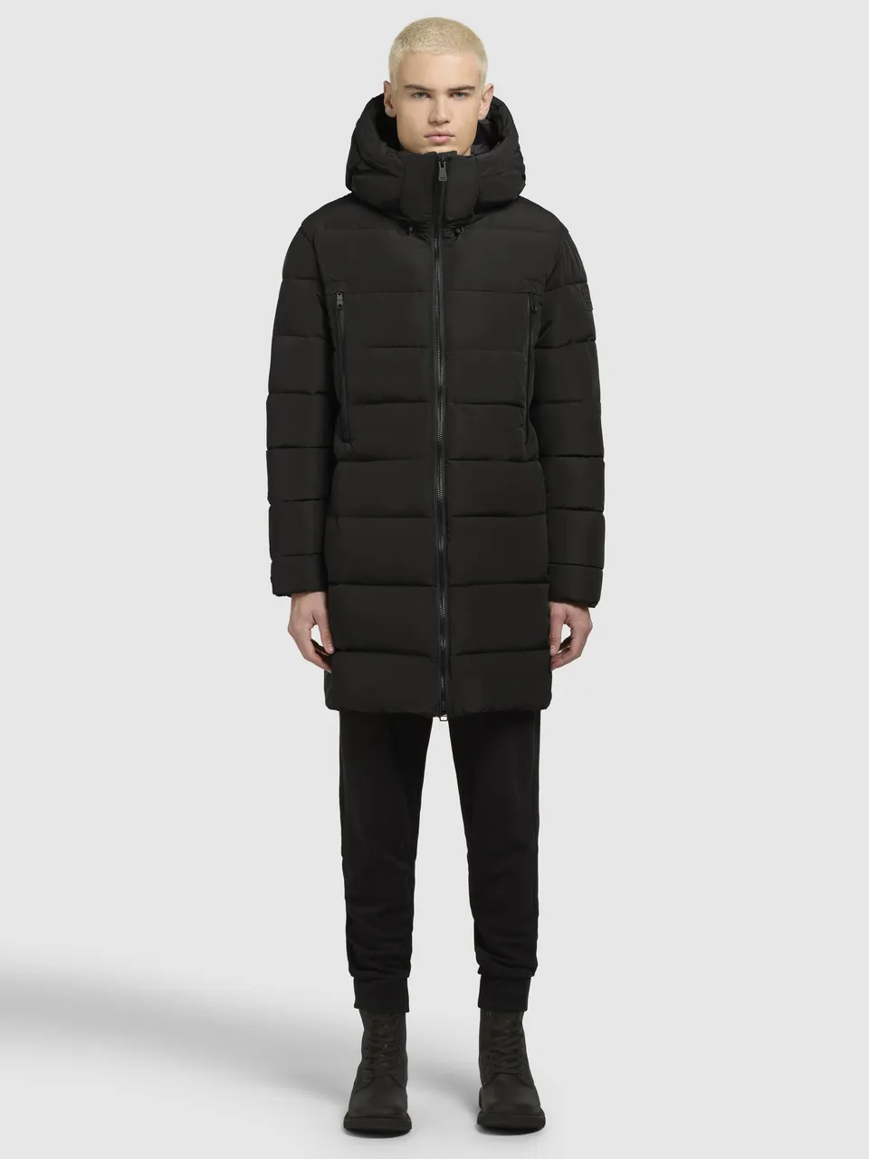 khujo-mantel-unker-dunkelgrau-gesteppter-parka-loose-fit image 1